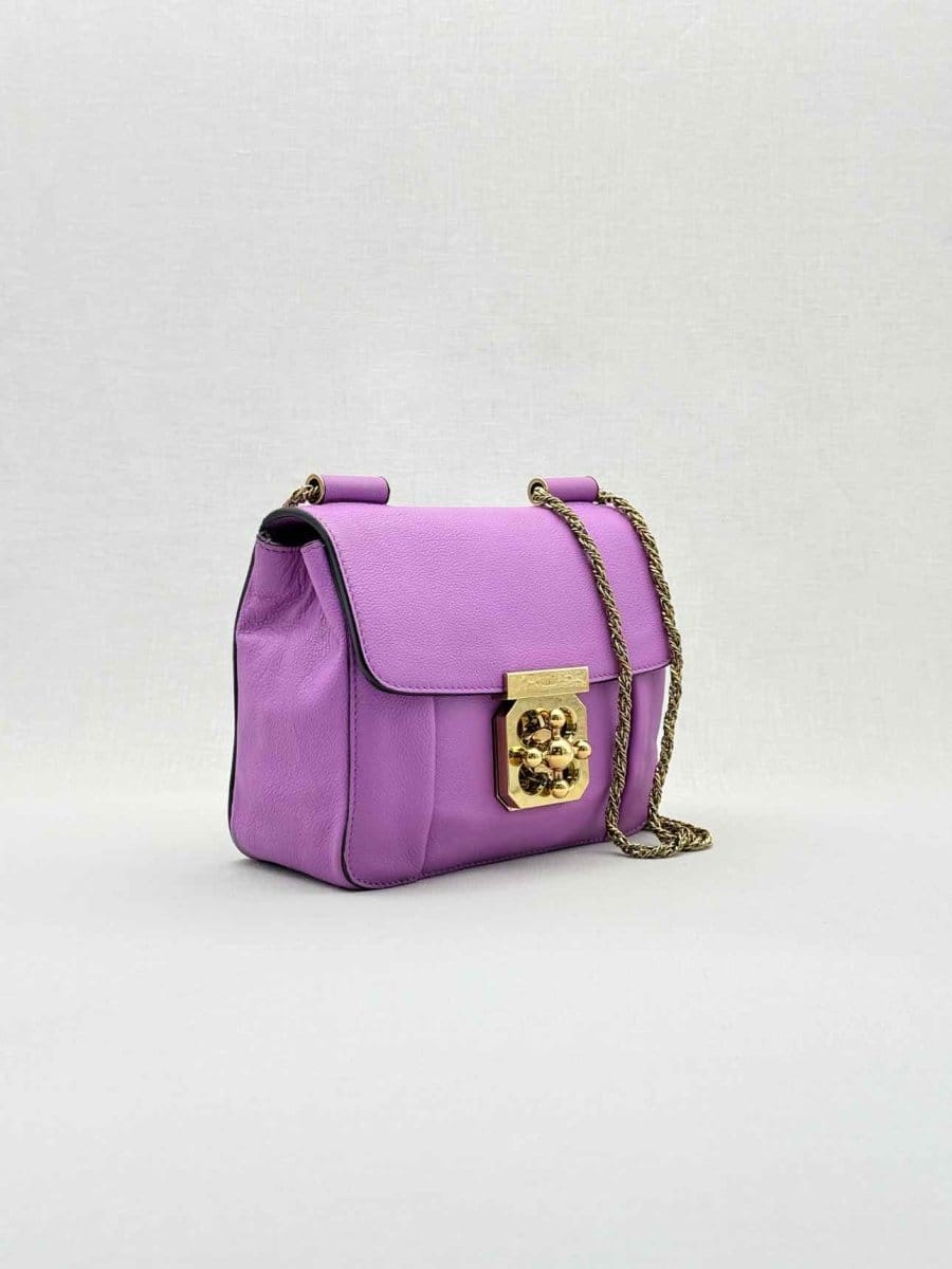 Chloe Elsie Purple Shoulder Bag