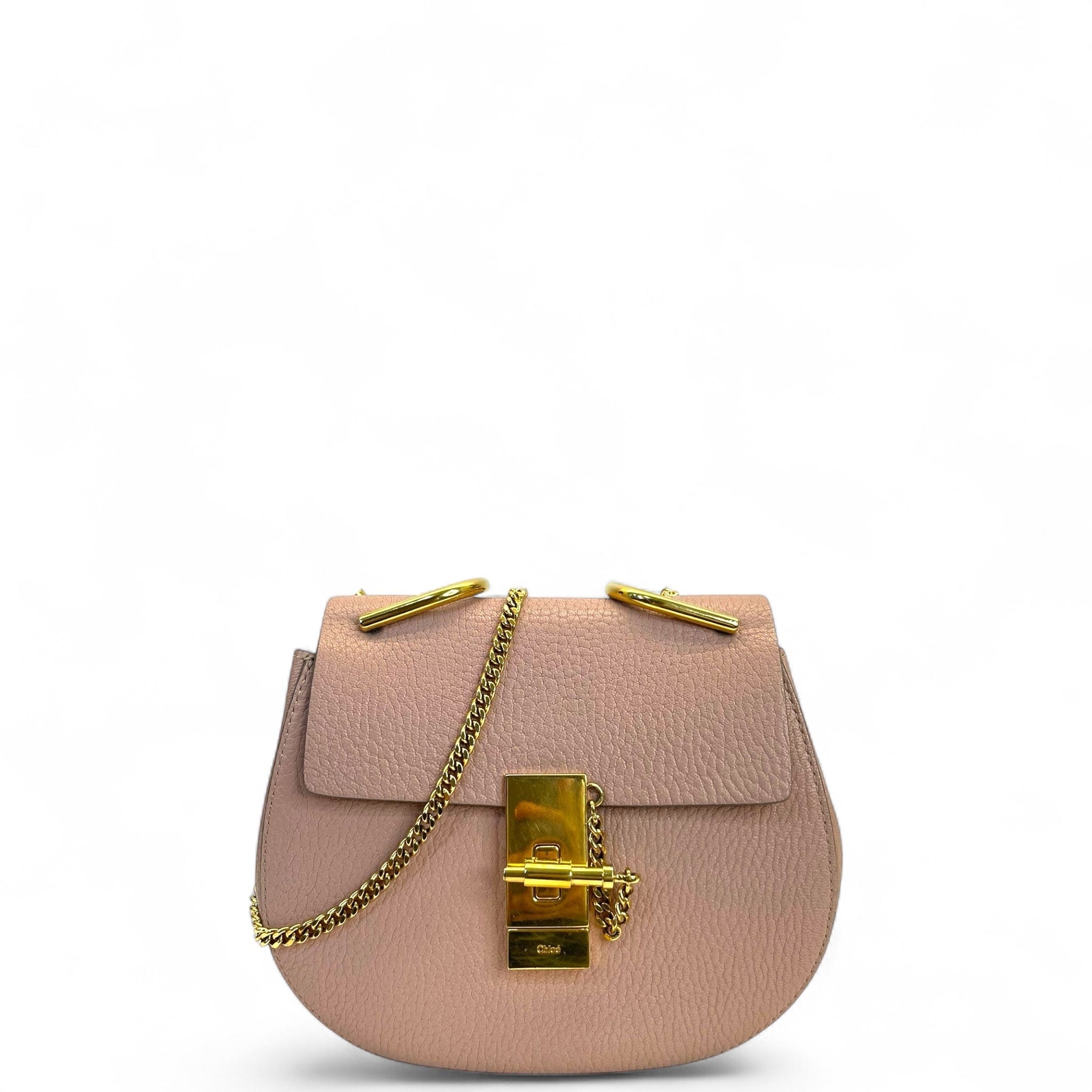 Chloe Drew Small Shoulder Bag Pink Leather