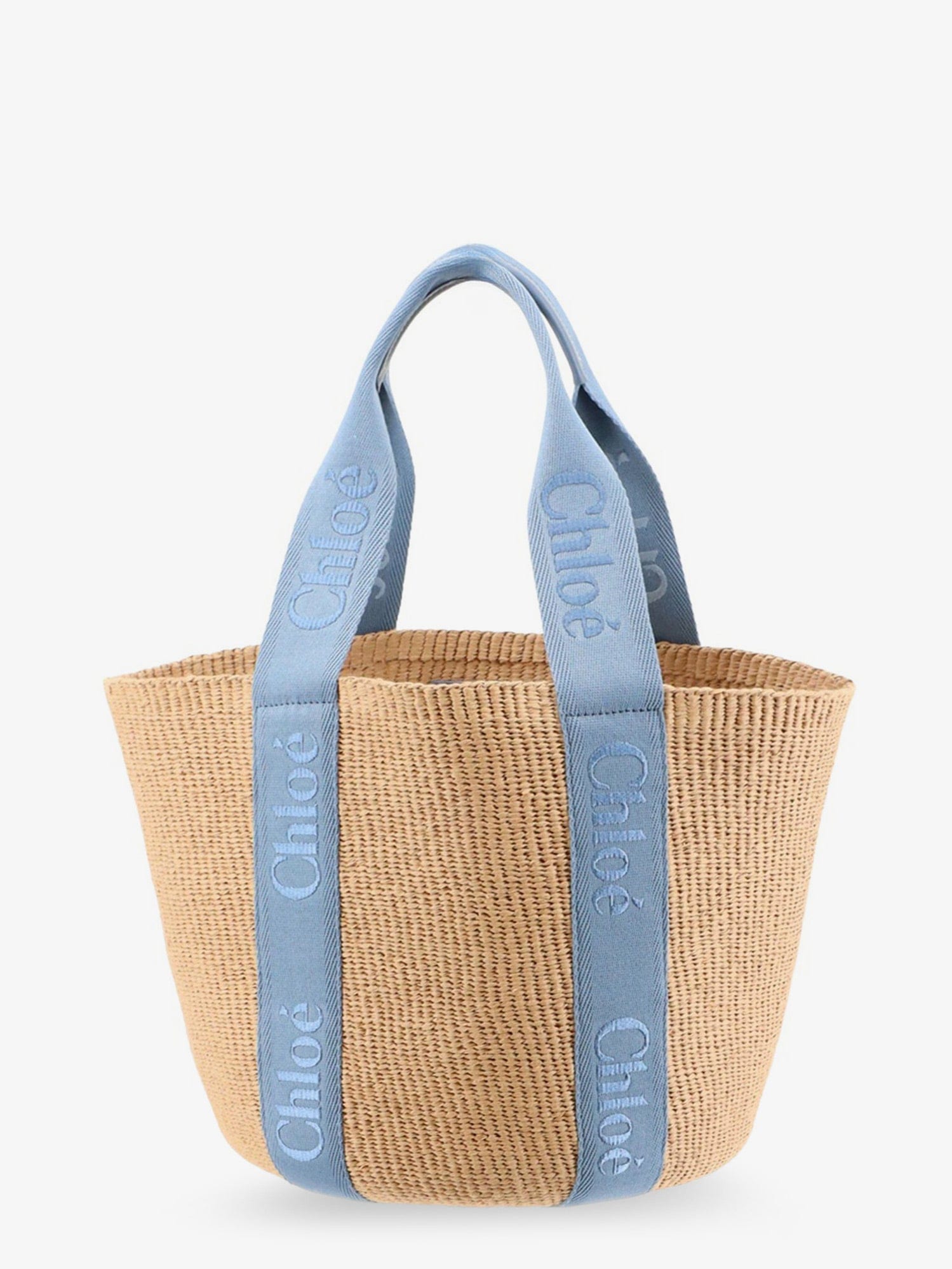 Chloe Woody Raffia Shoulder Bag