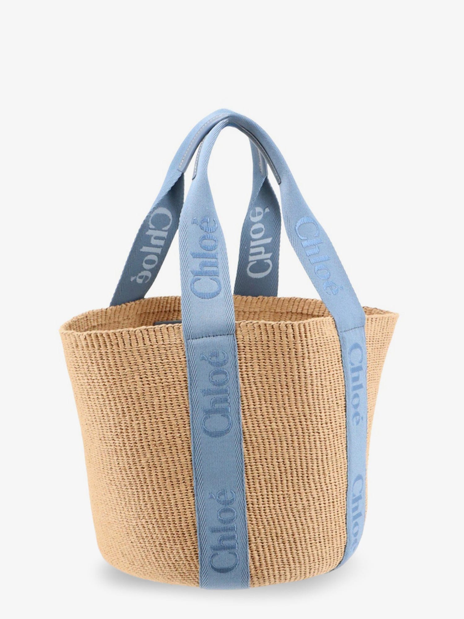 Chloe Woody Raffia Shoulder Bag