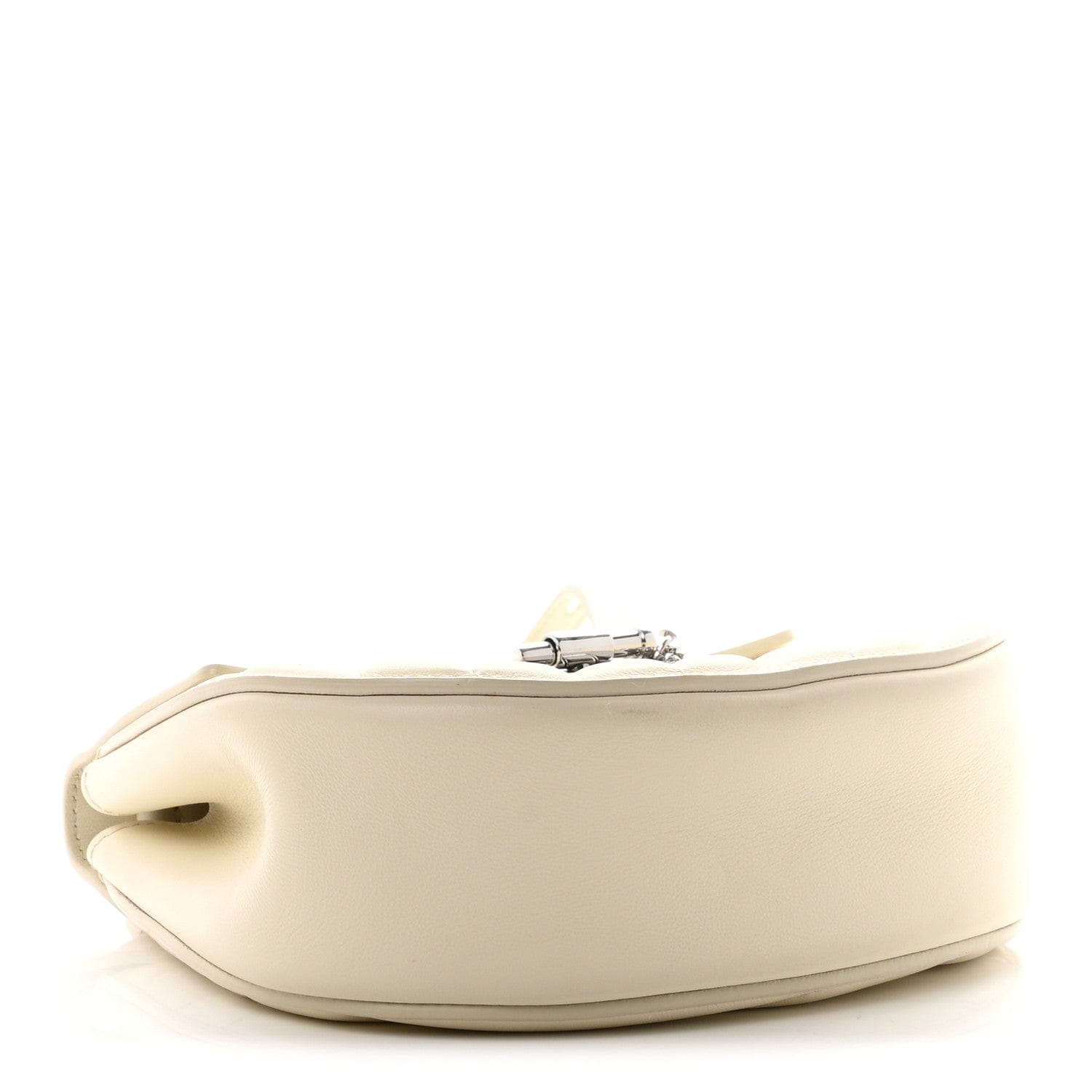 Chloe Calfskin Quilted Mini Drew Bijou Shoulder Bag Natural White