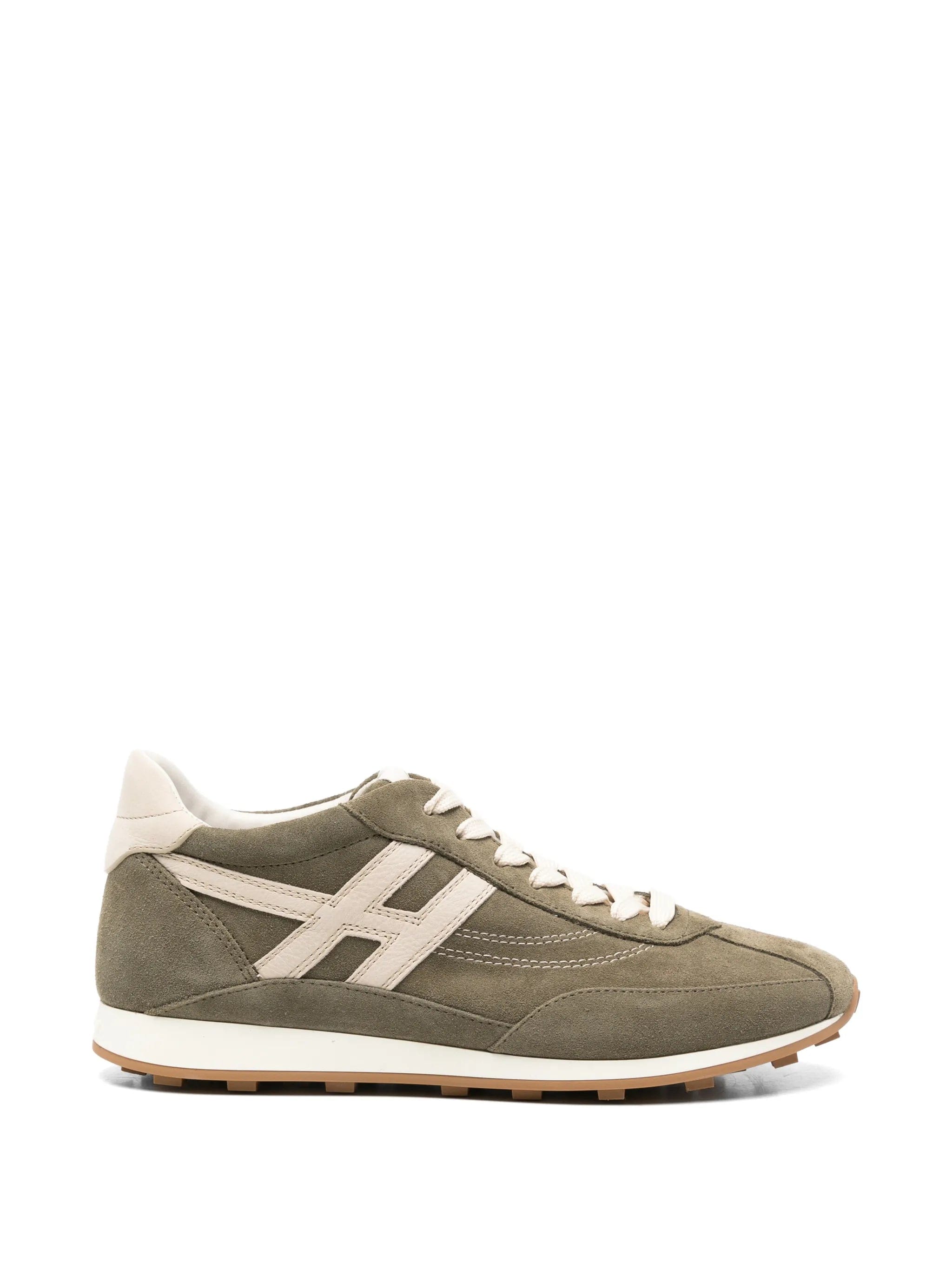 Hogan panelled suede sneakers