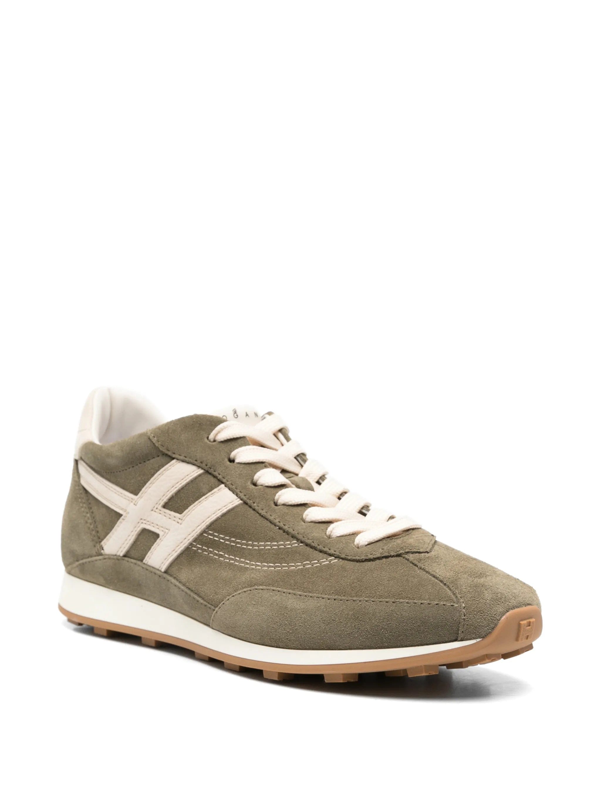 Hogan panelled suede sneakers