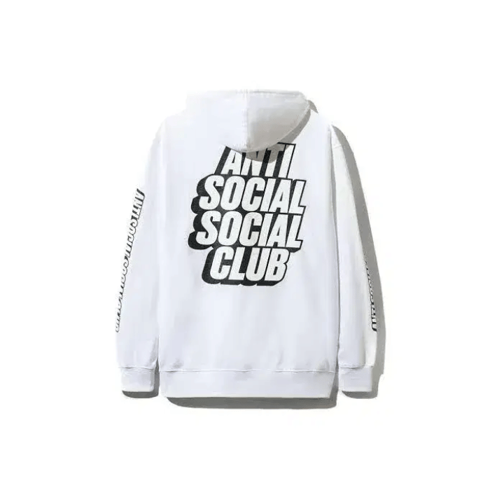 Anti Social Social Club Hoodie Blocked Logo White
