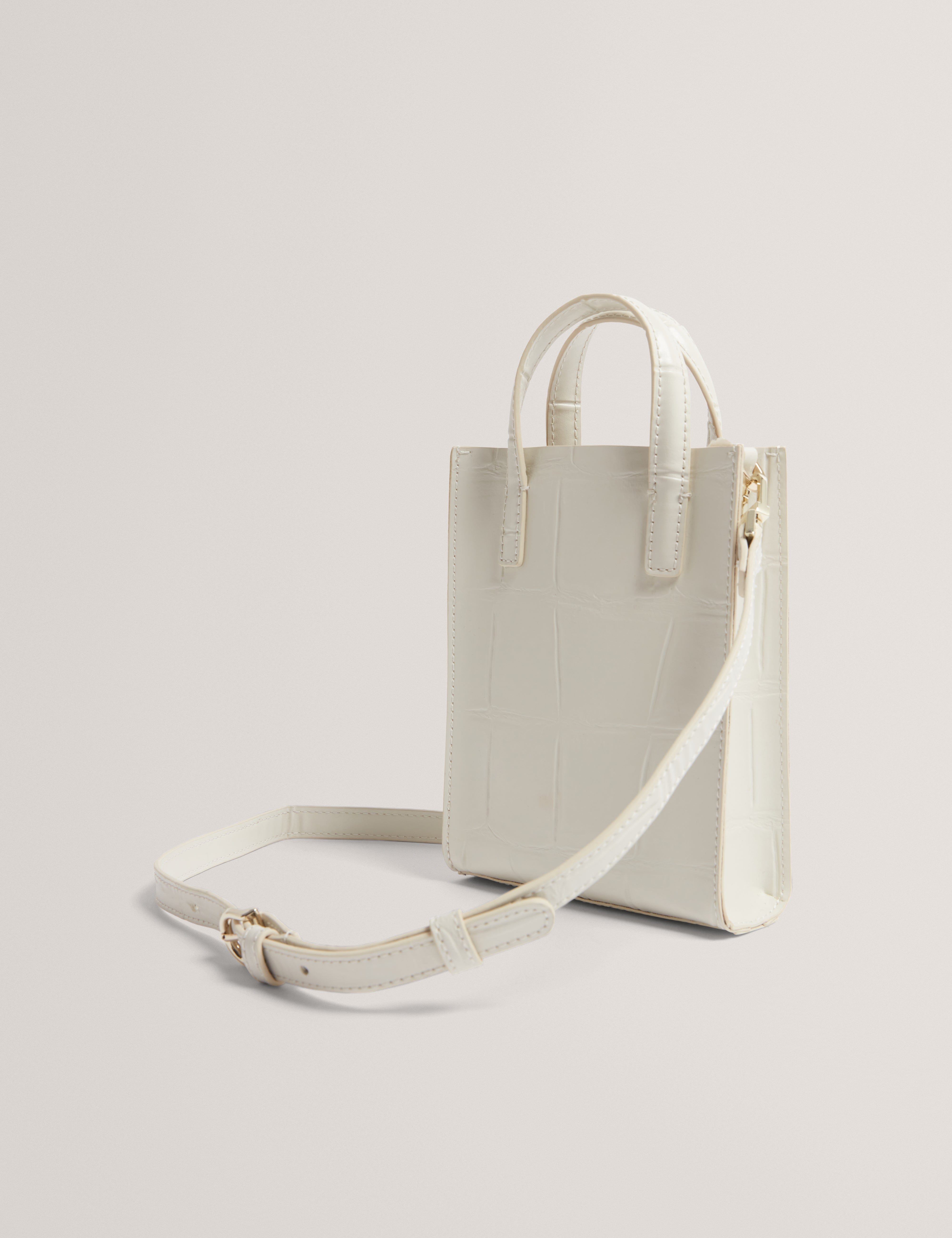 Ted Baker Gatocon Croc Effect Mini Icon Bag Ivory
