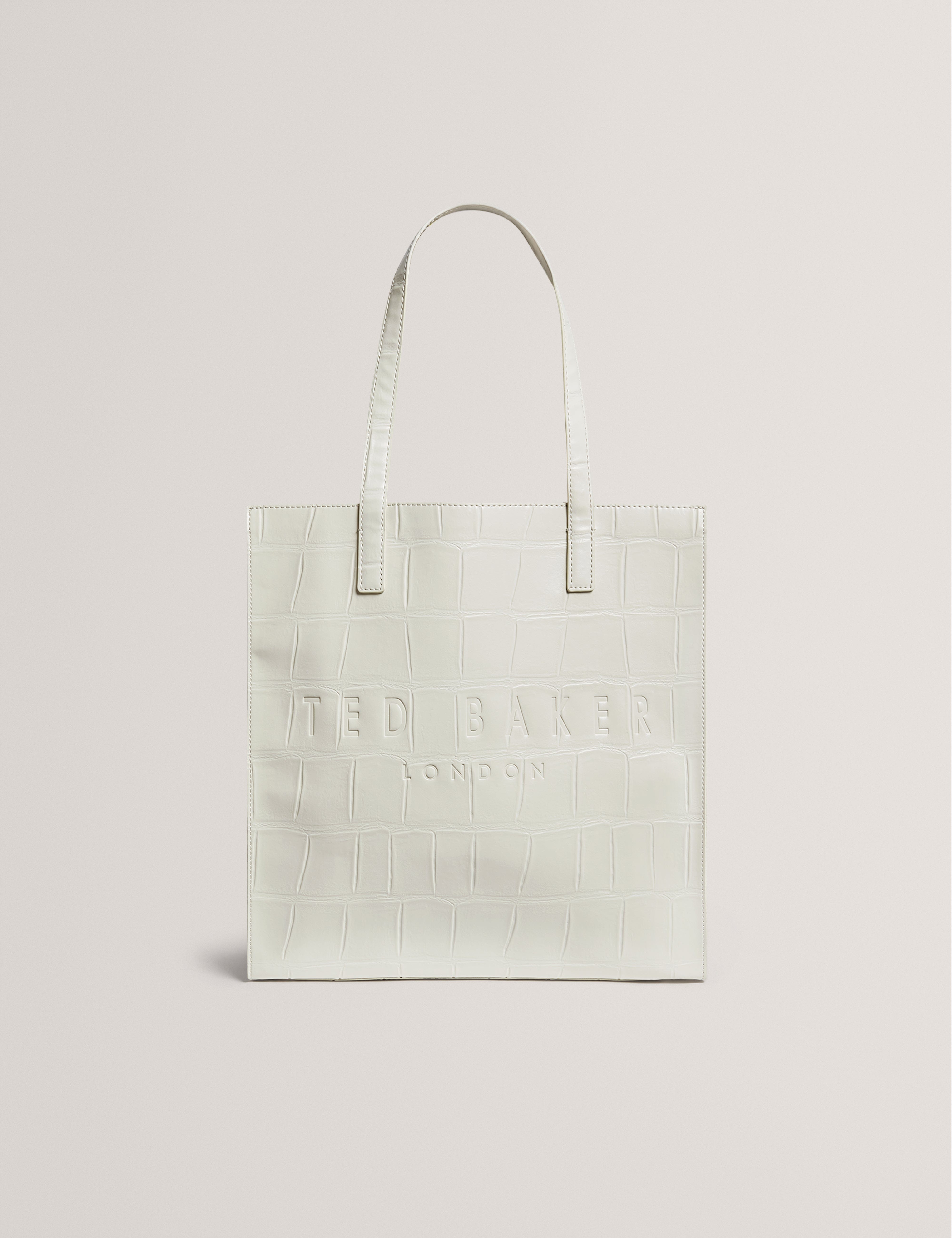 Ted Baker Croccon Croc Effect Large Icon Bag Ivory