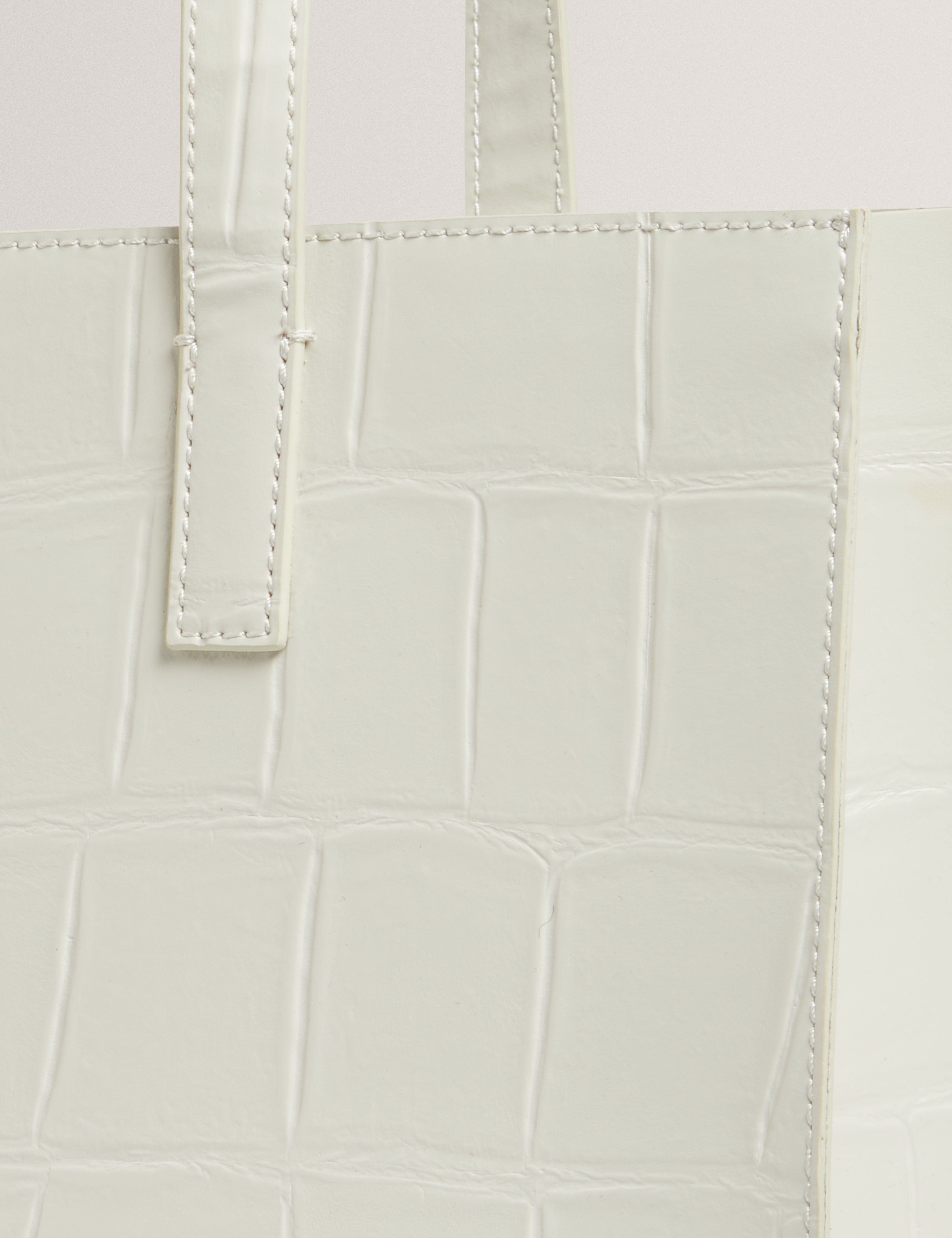 Ted Baker Croccon Croc Effect Large Icon Bag Ivory