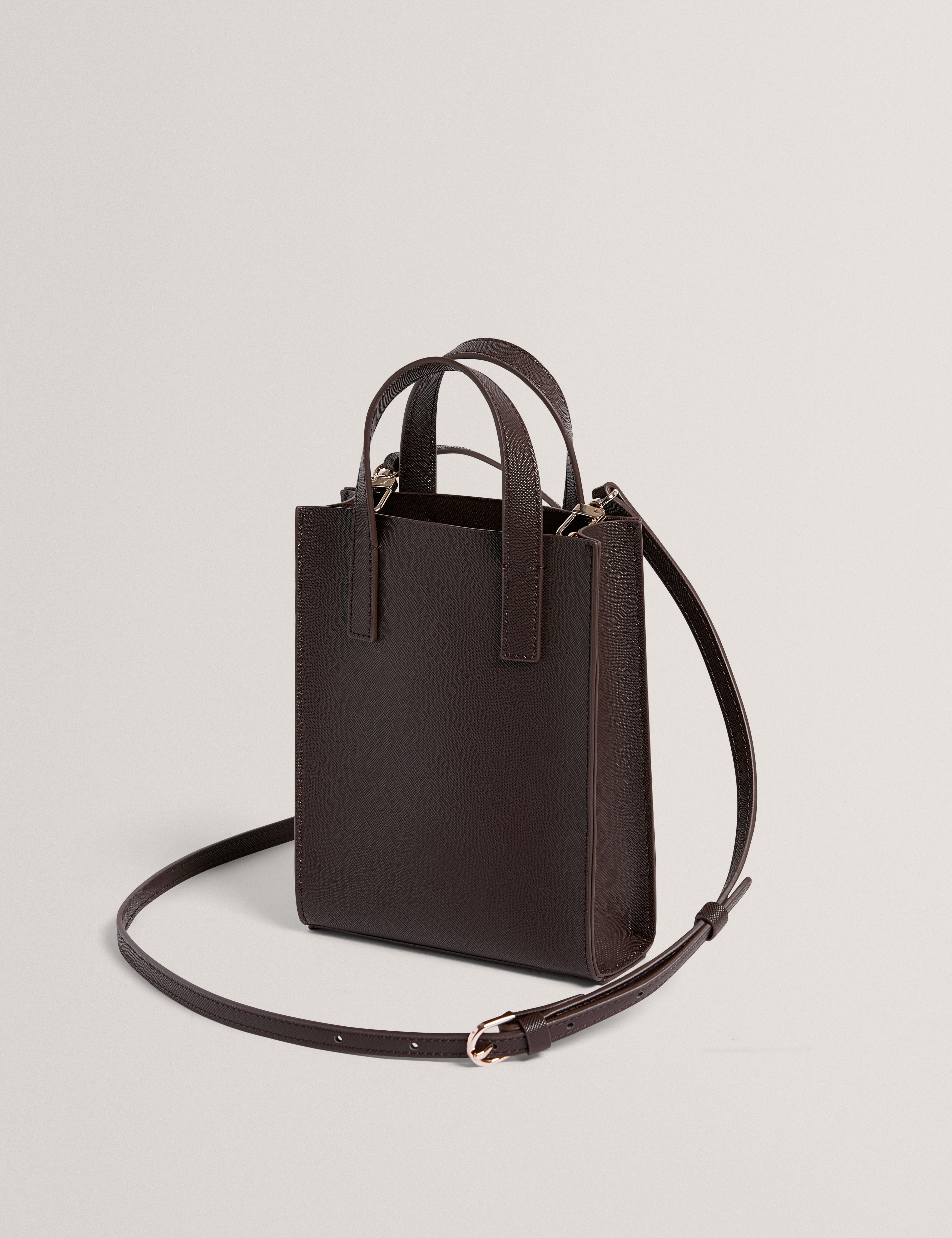 Ted Baker Reocon Embroidery Floral Mini Icon Bag Brn - Choc