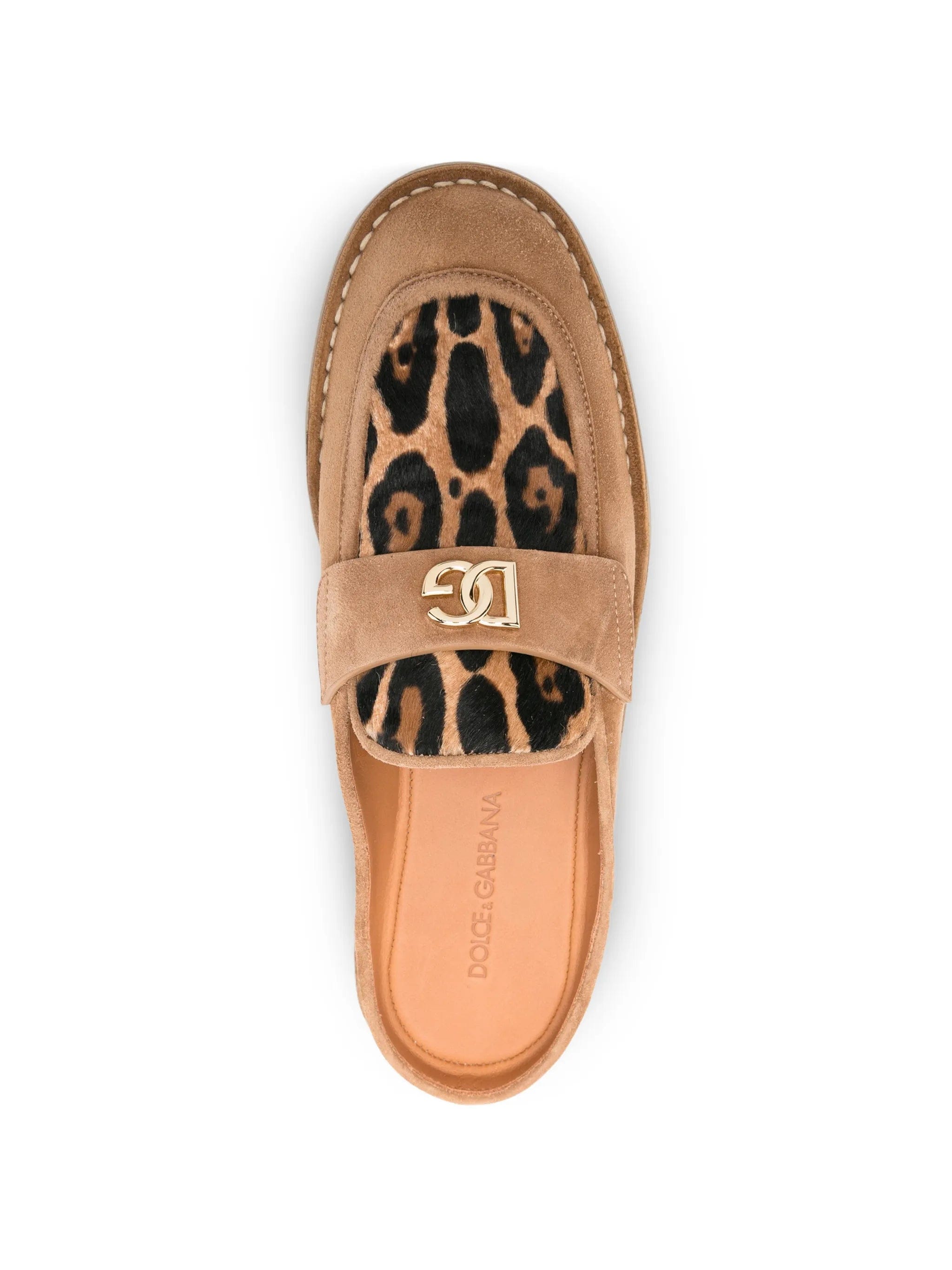 Dolce & Gabbana logo leopard - print mules