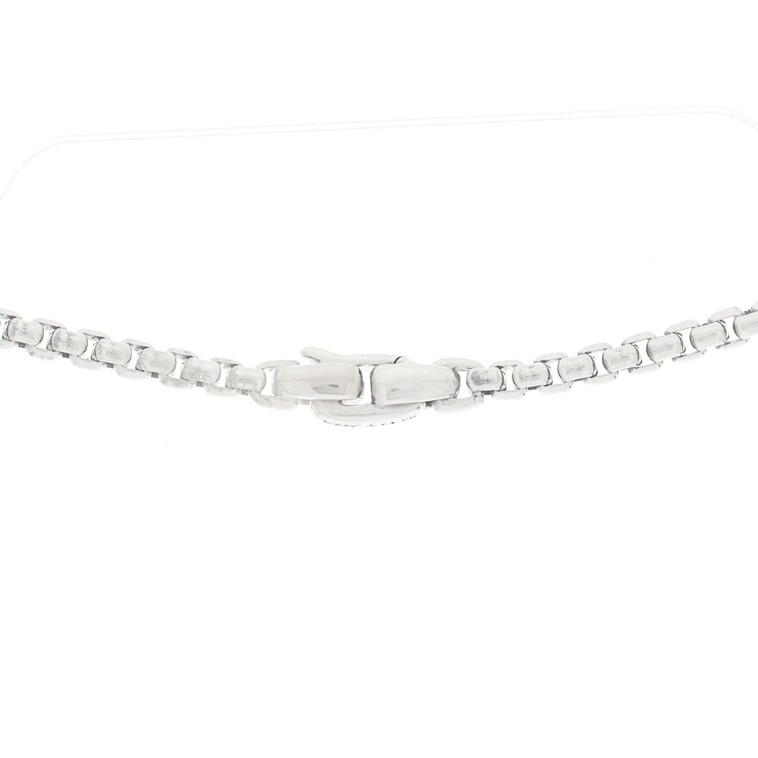 David Yurman Sterling Silver Black Diamond Streamline Cross Station Necklace 26"