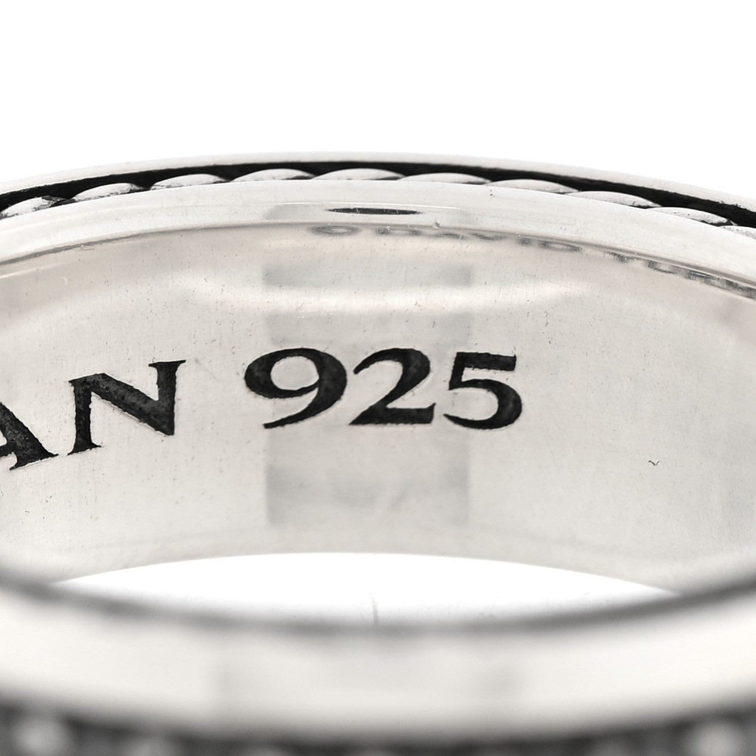 David Yurman Sterling Silver Black Diamond Streamline Two - Row Band Ring