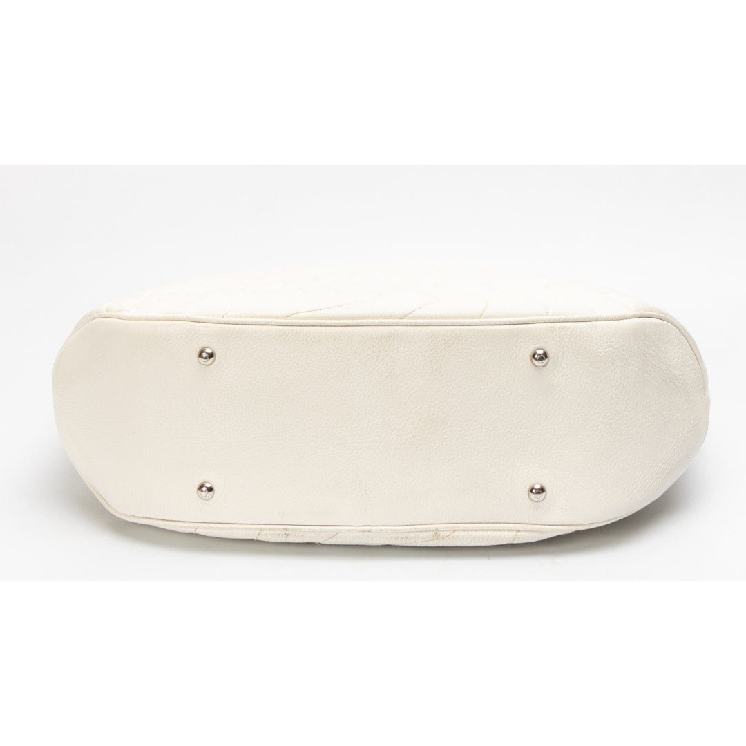 Mont Blanc White Starisma Alcina Hobo Bag