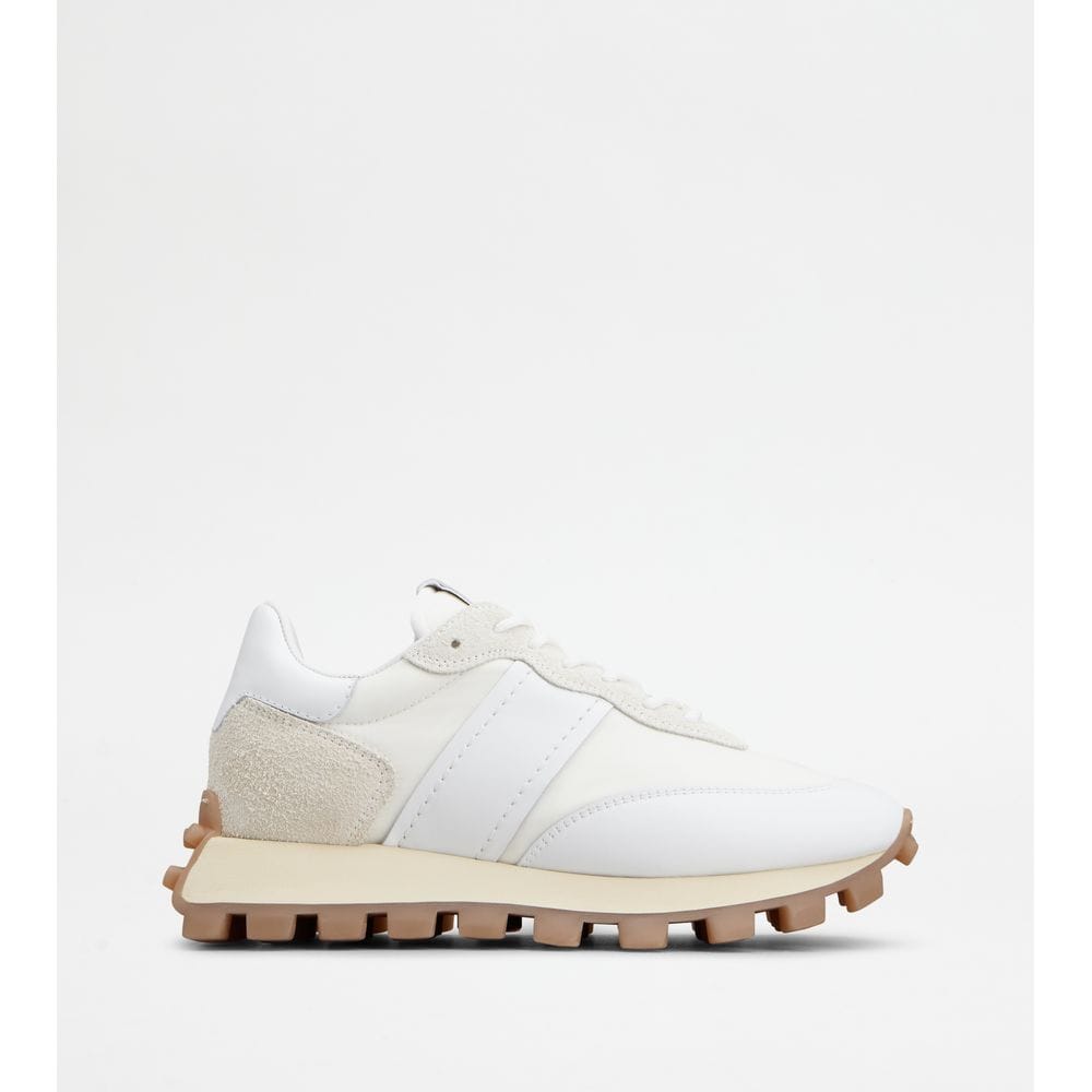 Tod's Sneakers Tods 1T In Leather And Fabric White Womens