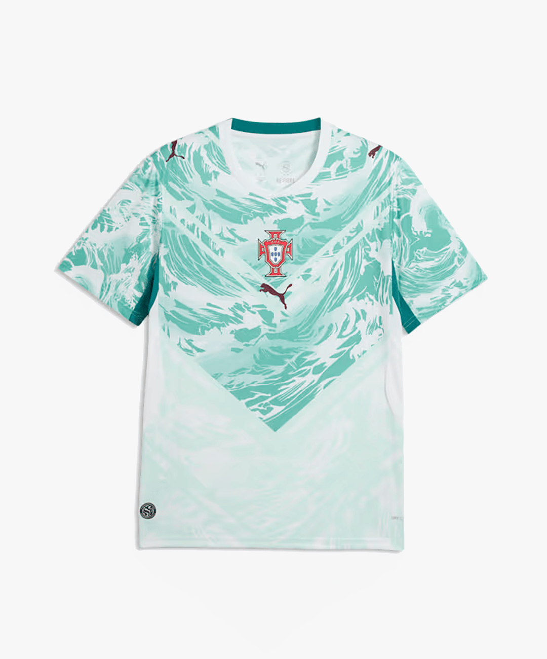 PUMA | PORTUGAL AWAY SOCCER JERSEY { PUMA WHITE/GREEN LAGOON