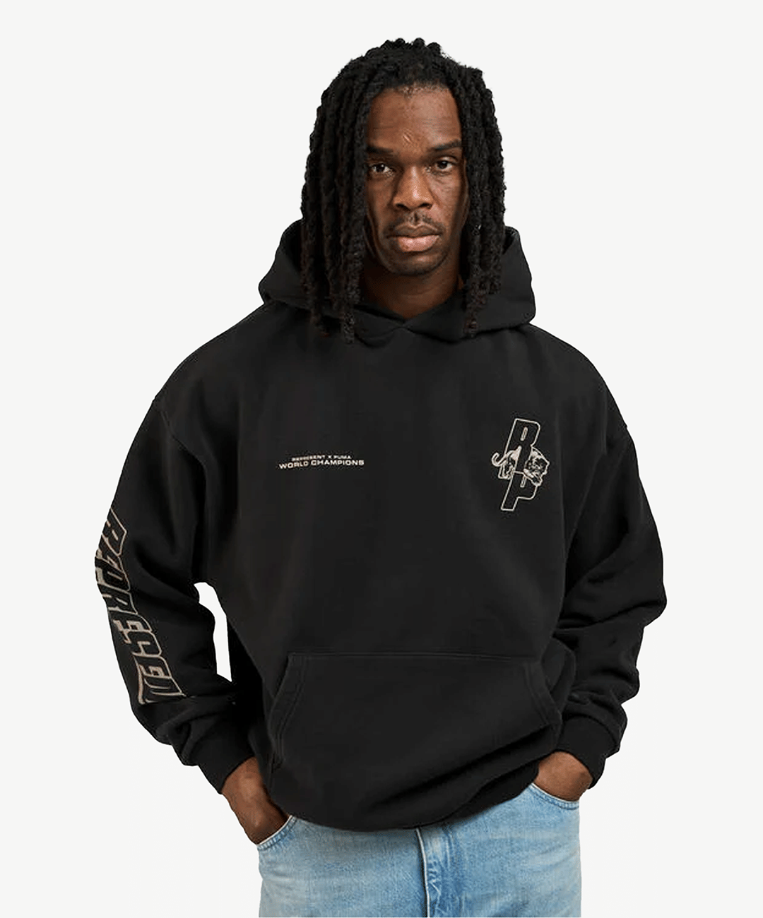 PUMA | x REPRESENT OVERSIZED HOODIE { BLACK