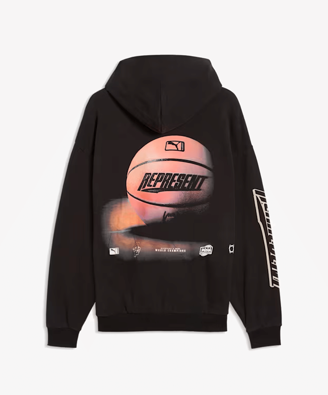 PUMA | x REPRESENT OVERSIZED HOODIE { BLACK