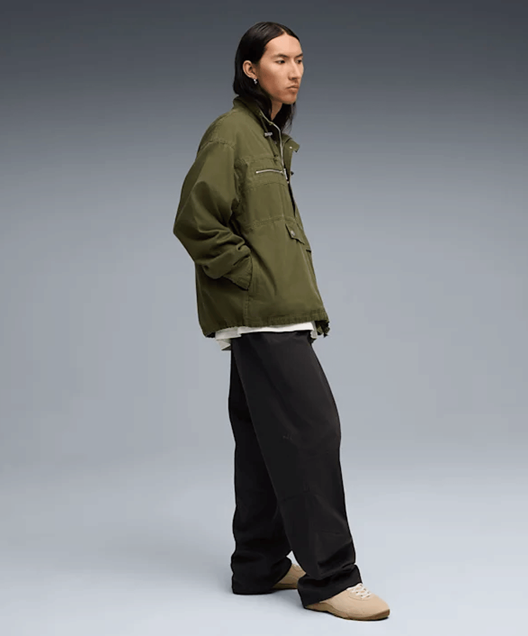 PUMA | x REPRESENT RELAXED WOVEN PANTS { BLACK