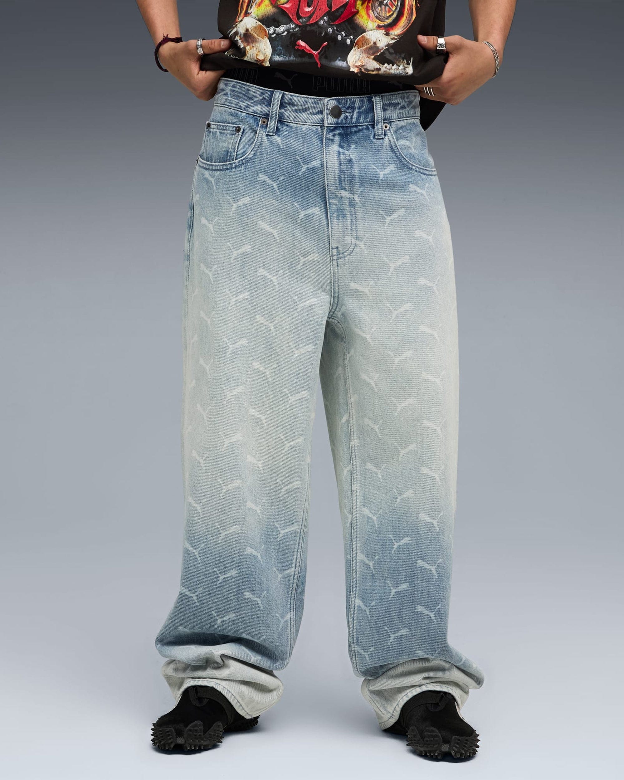 Puma Pantalones vaqueros Baggy Puma x A$AP ROCKY Laser Monogram para hombre