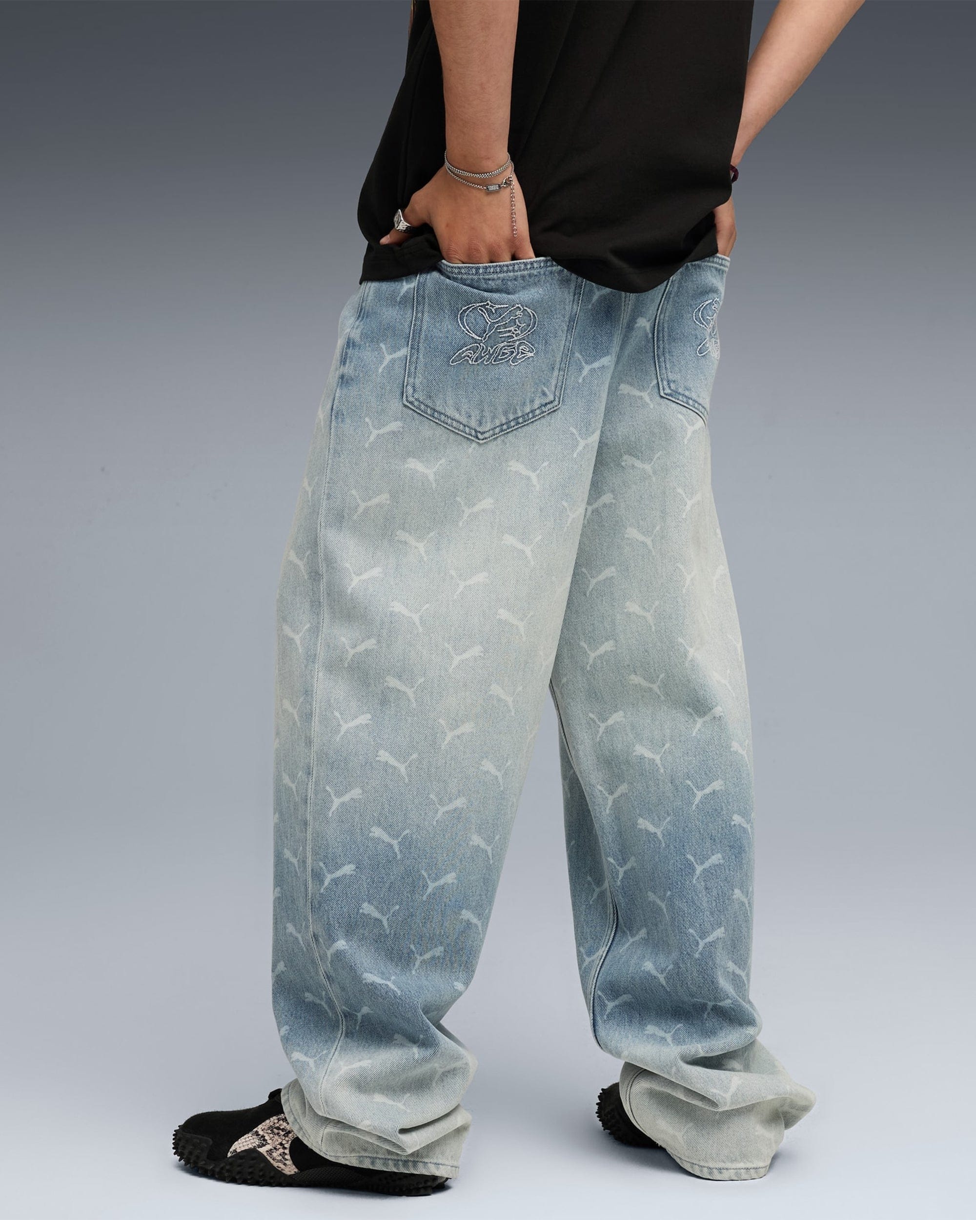 Puma Pantalones vaqueros Baggy Puma x A$AP ROCKY Laser Monogram para hombre