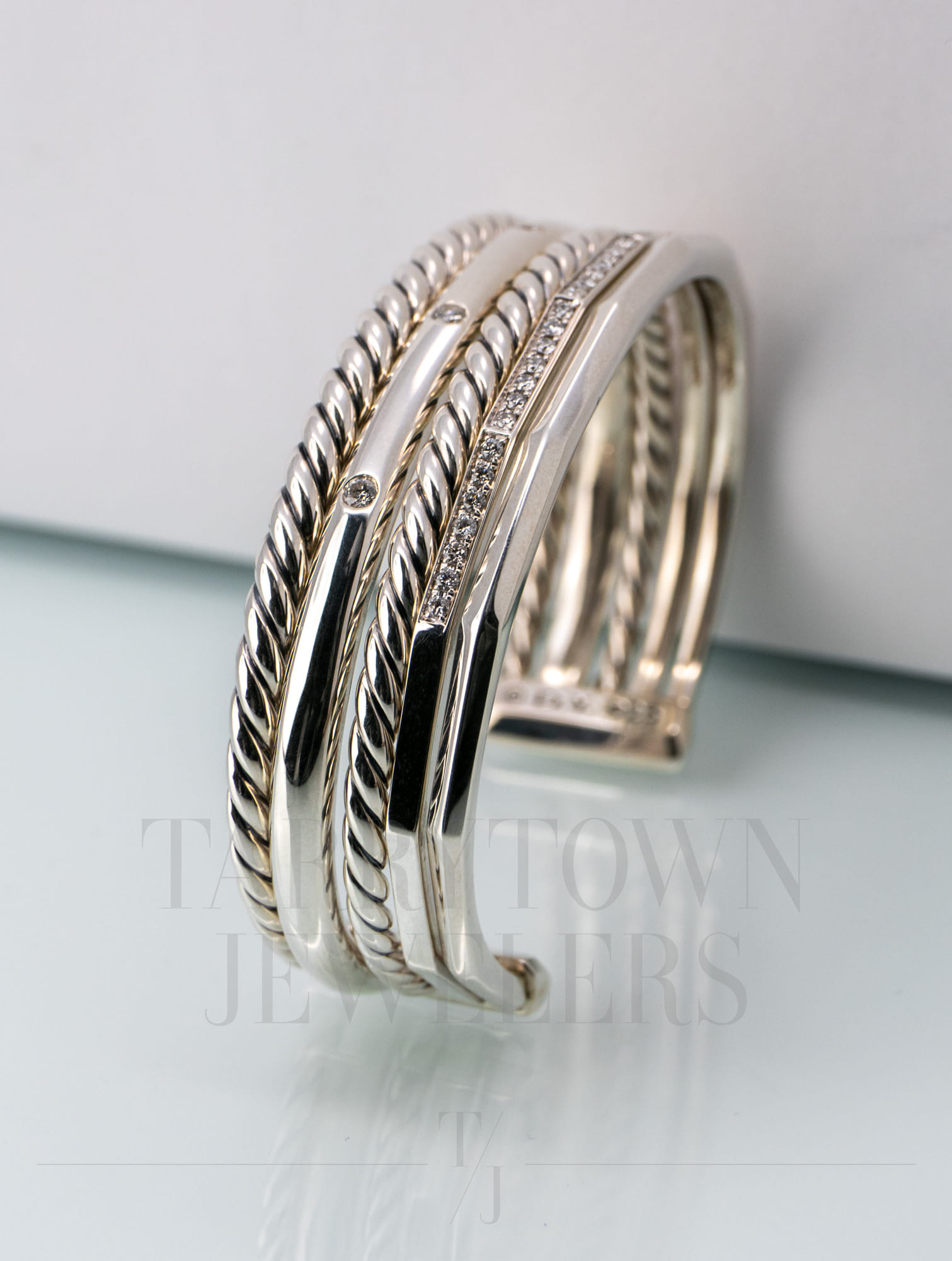 David Yurman Stax Five Row Cuff Bracelet
