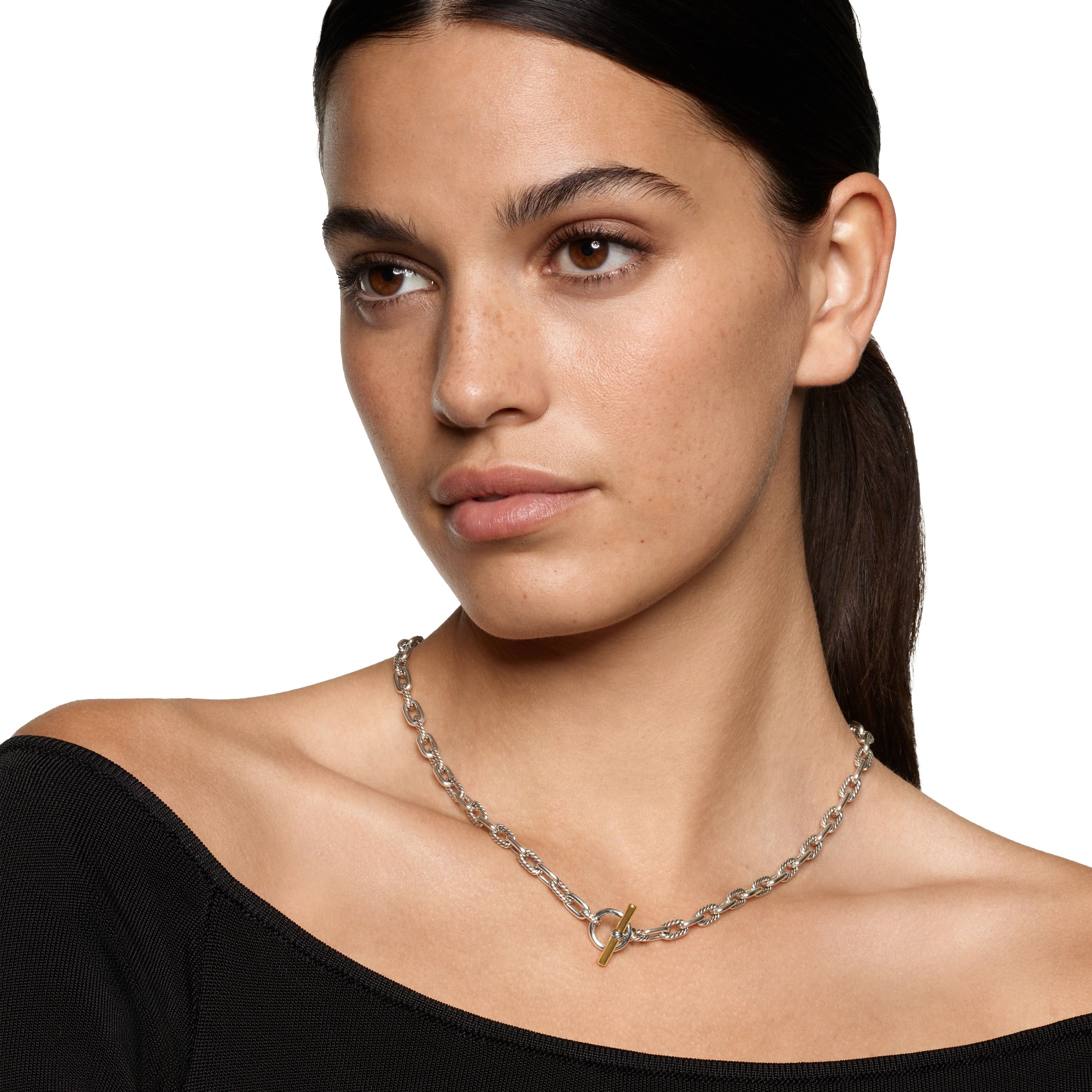 David Yurman Madison® Collection Necklace in Sterling Silver and 18k Gold