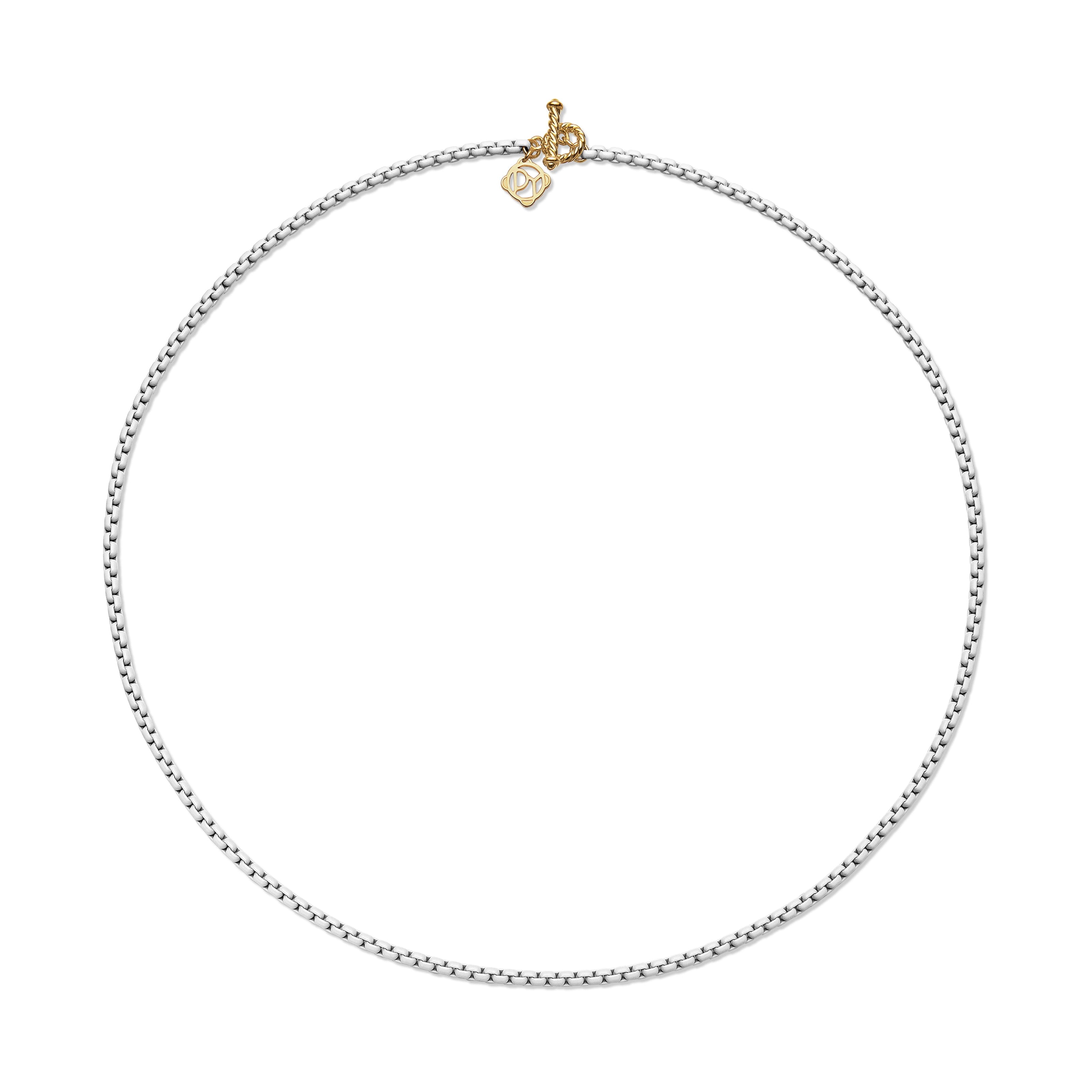 David Yurman DY Bel Aire Collection Necklace in Stainless Steel and 14K Yellow Gold