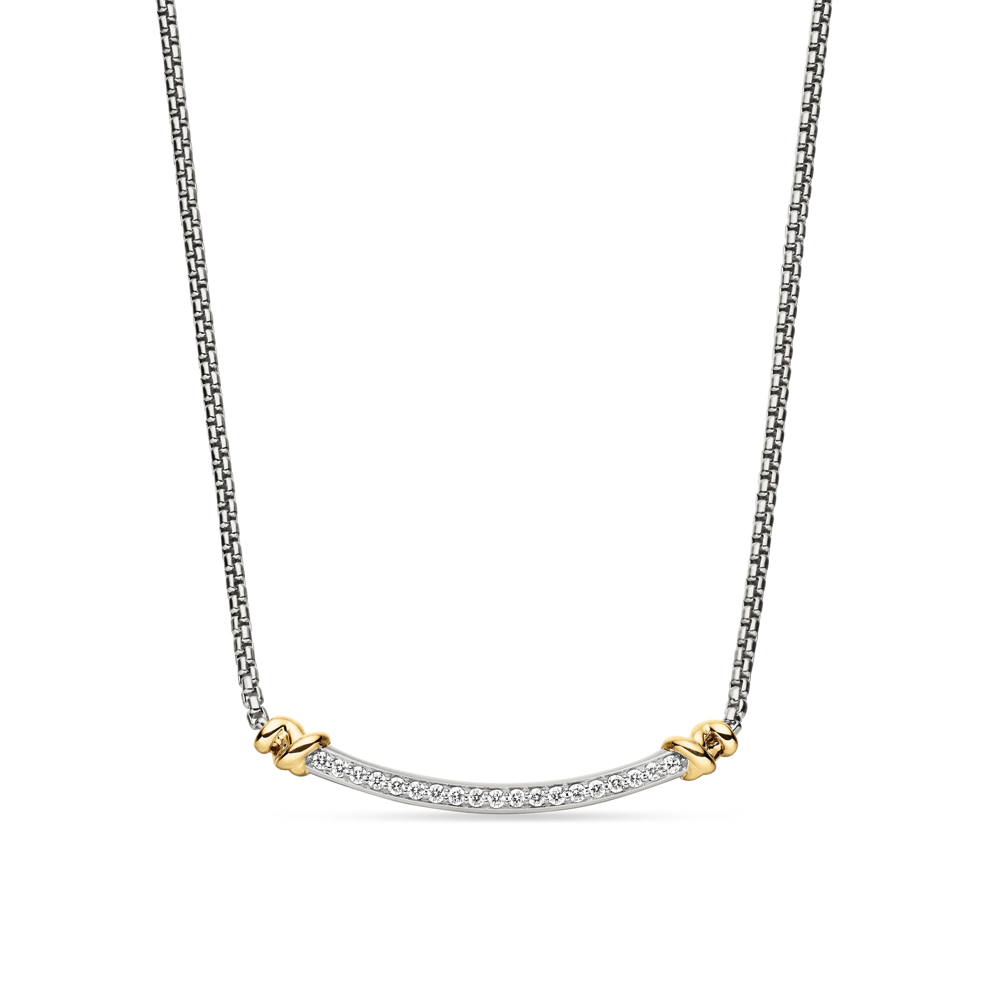 David Yurman DY Helena Collection Necklace in Sterling Silver and 18k Gold