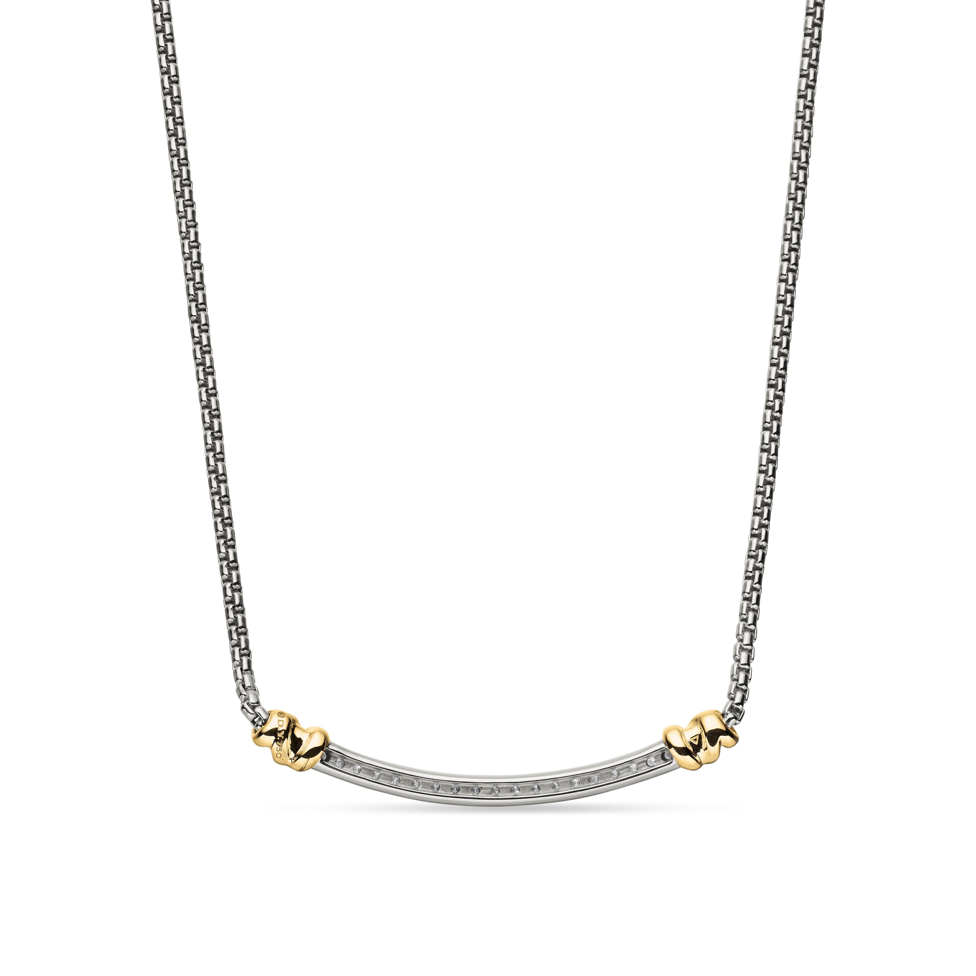 David Yurman DY Helena Collection Necklace in Sterling Silver and 18k Gold