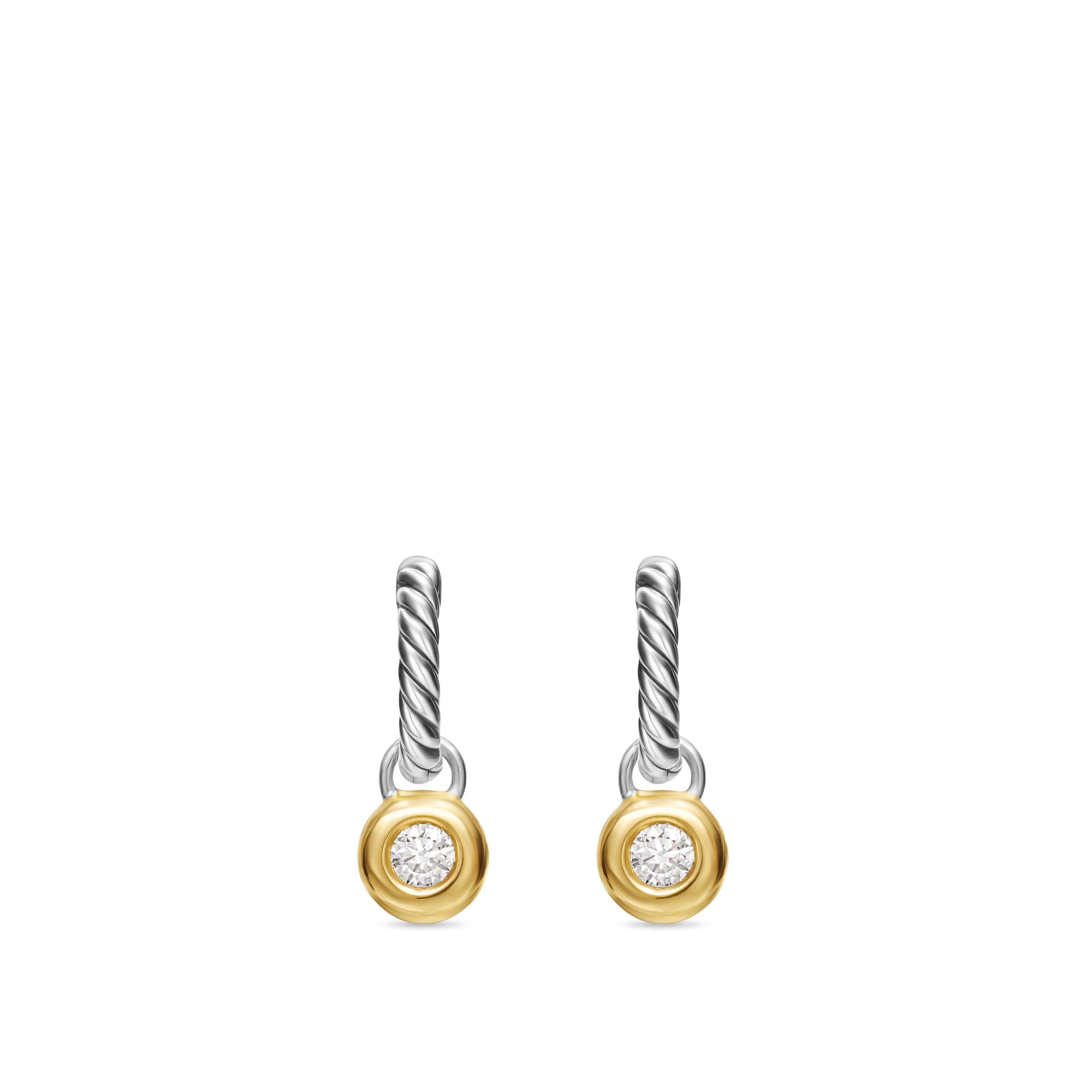David Yurman Cable Collectibles® Collection Earring in Sterling Silver and 14k Gold