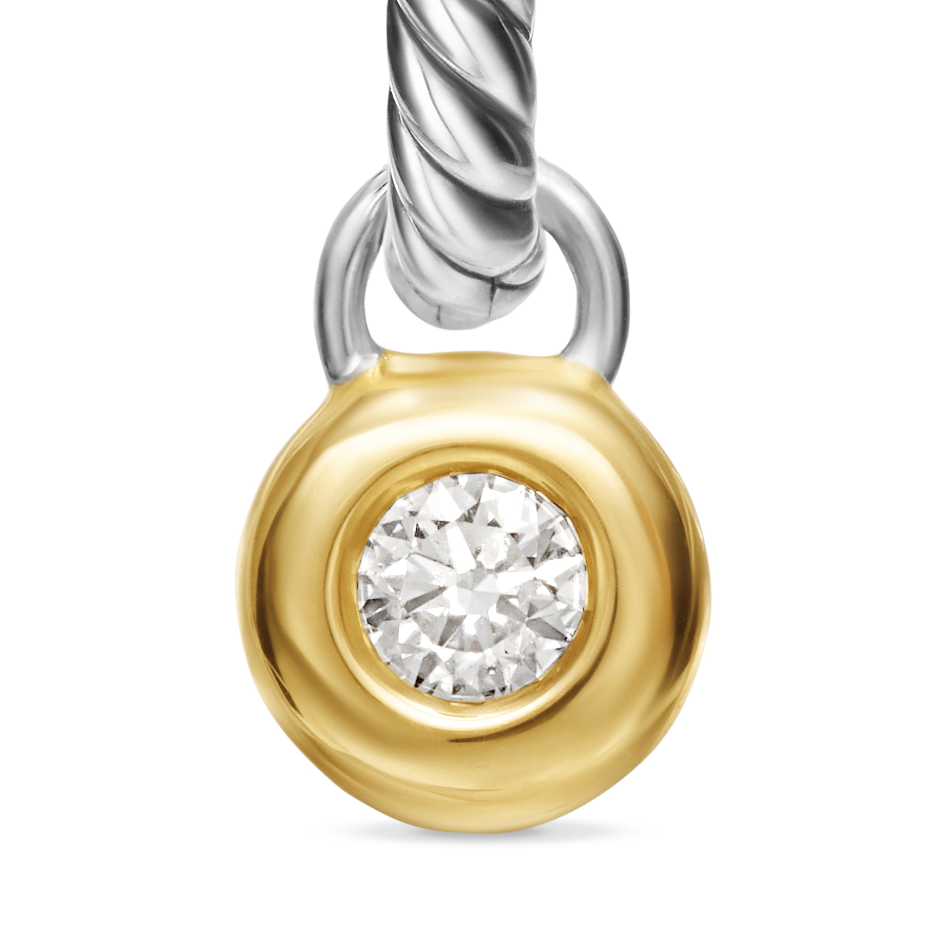David Yurman Cable Collectibles® Collection Earring in Sterling Silver and 14k Gold