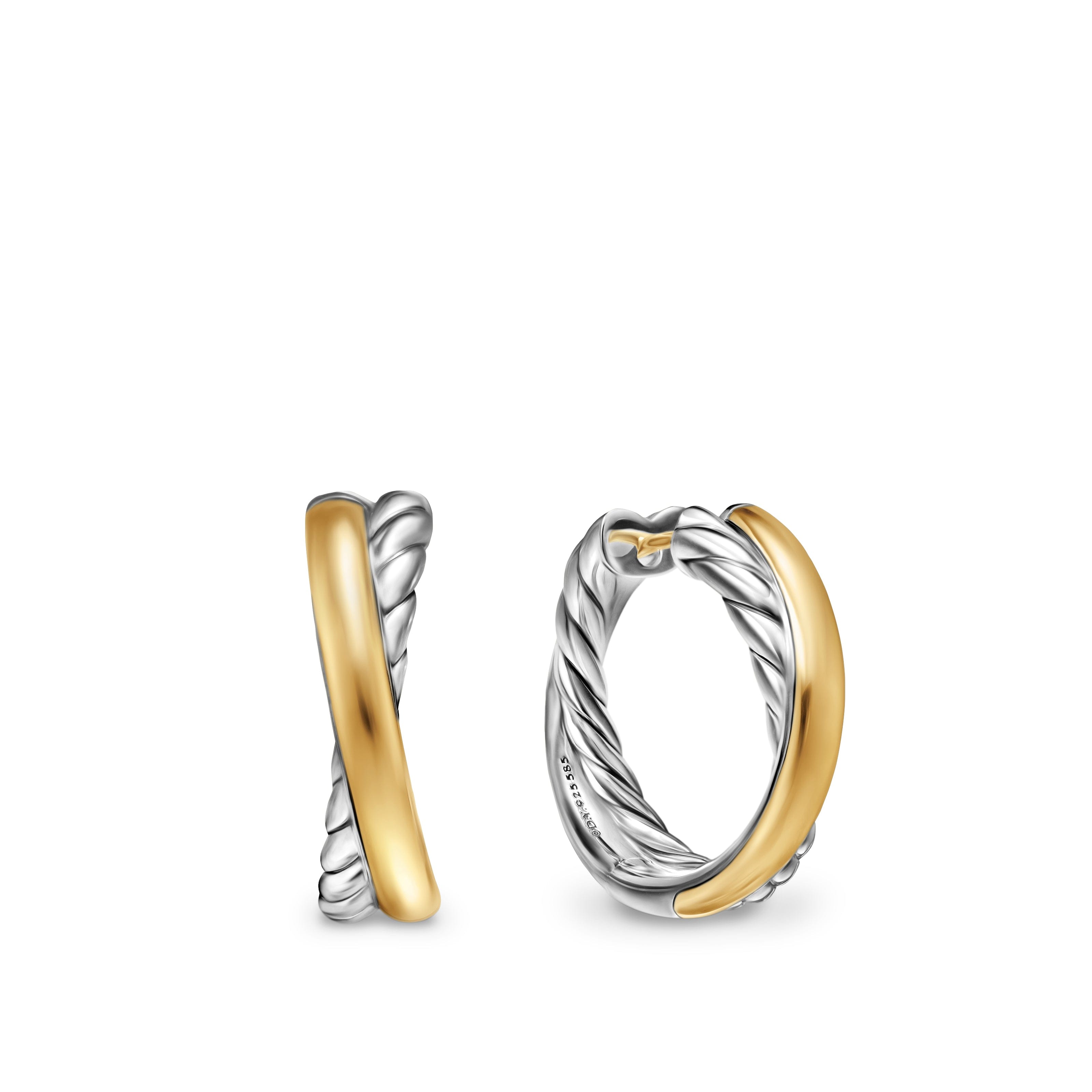 David Yurman Crossover® Collection Earring in Sterling Silver and 14k Gold