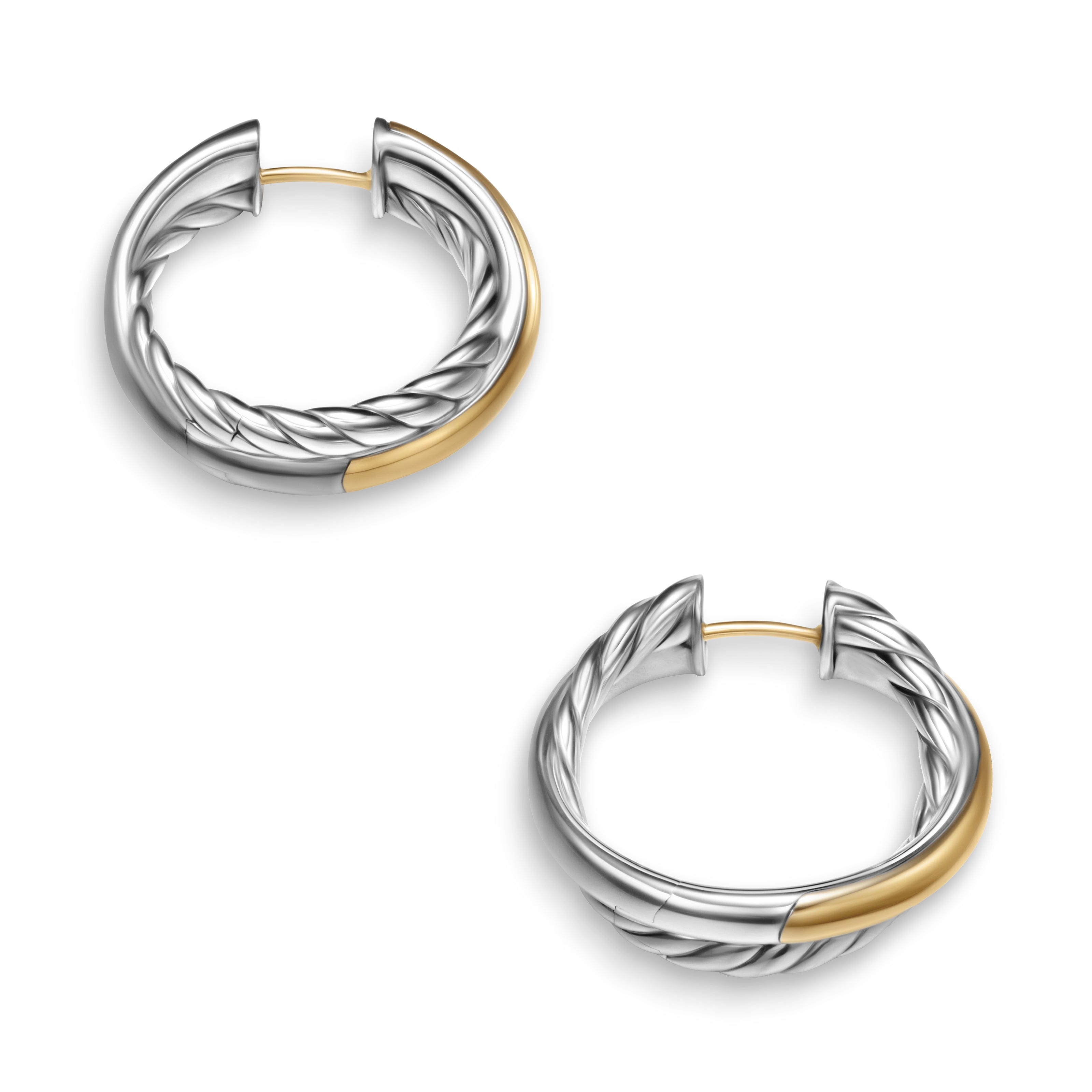 David Yurman Crossover® Collection Earring in Sterling Silver and 14k Gold