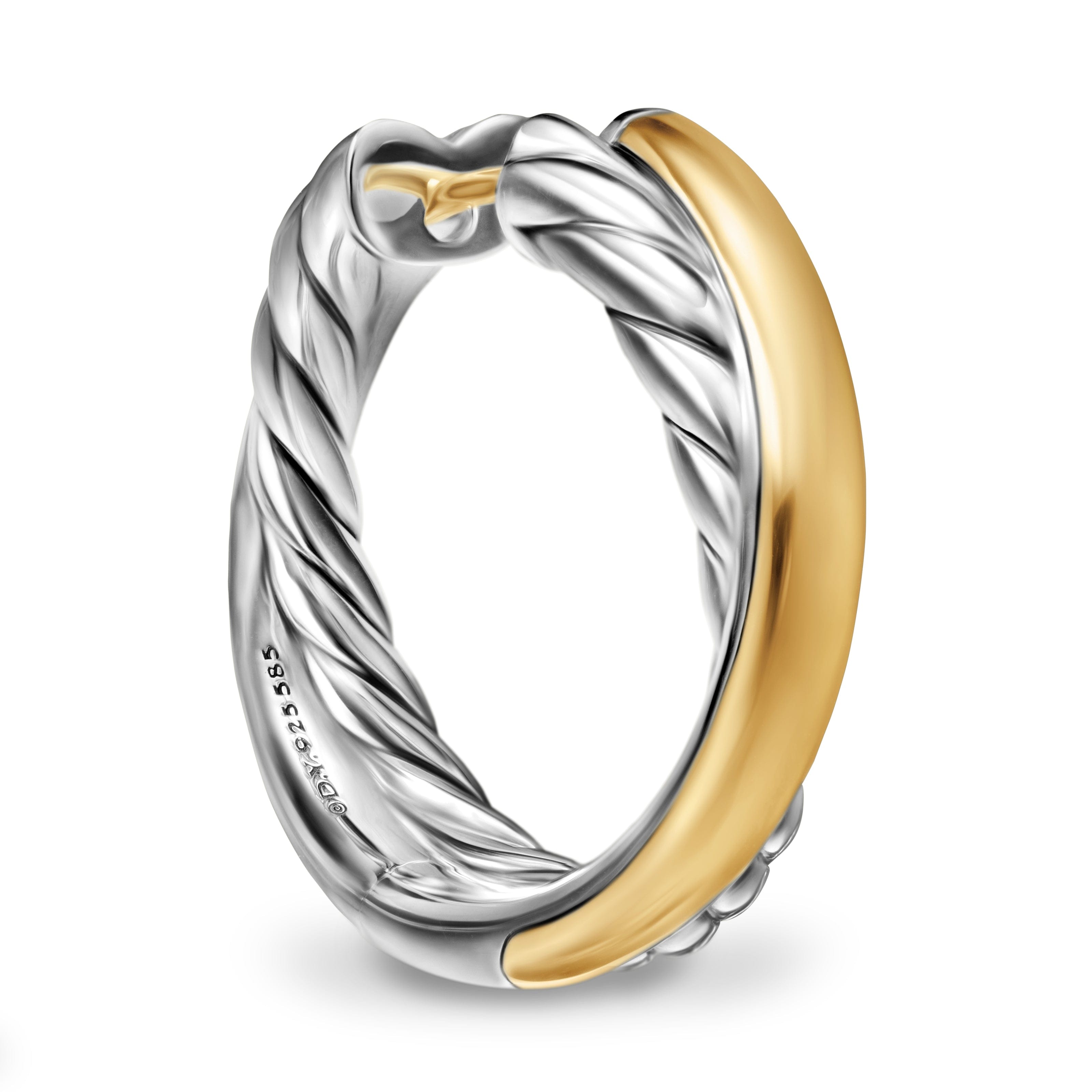 David Yurman Crossover® Collection Earring in Sterling Silver and 14k Gold