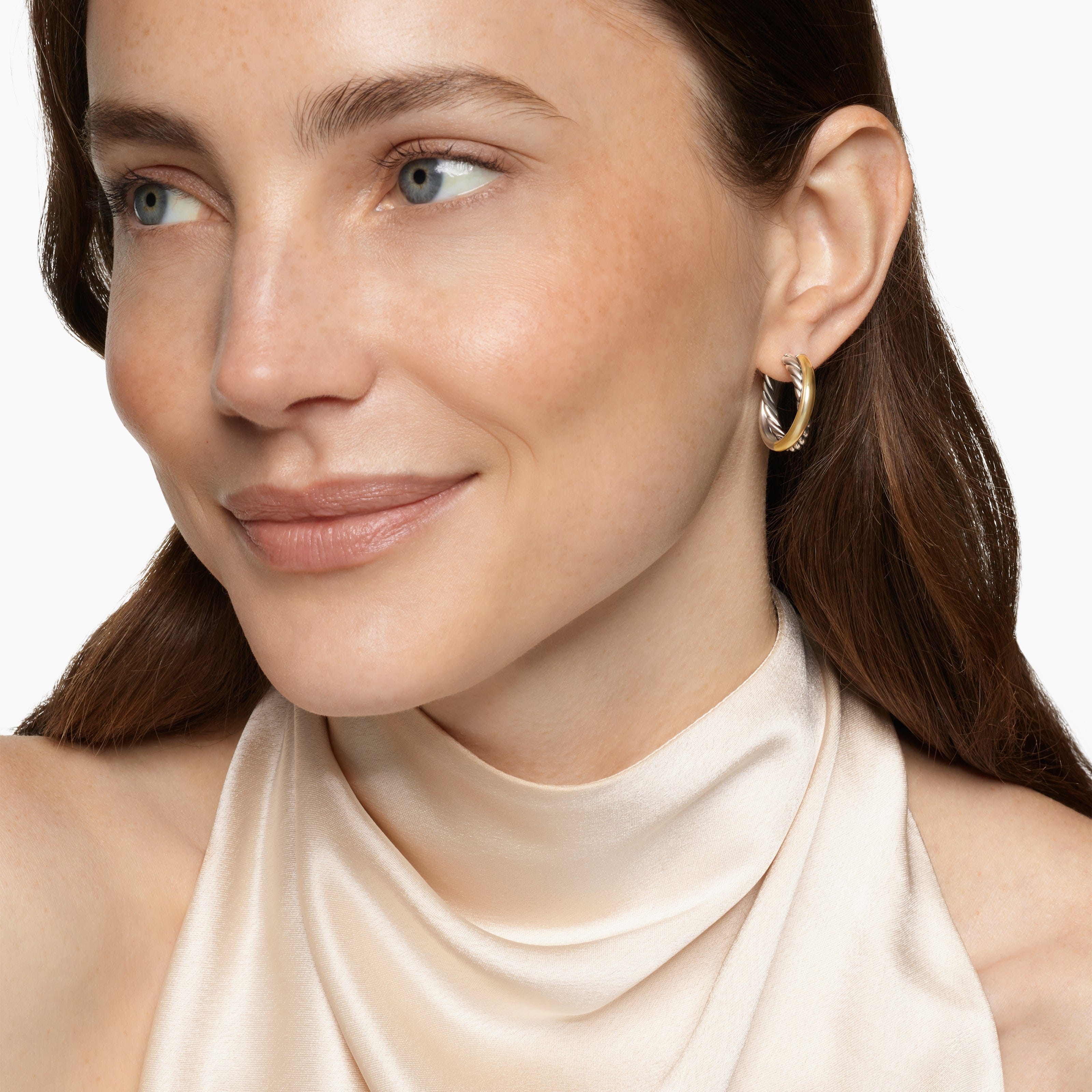 David Yurman Crossover® Collection Earring in Sterling Silver and 14k Gold