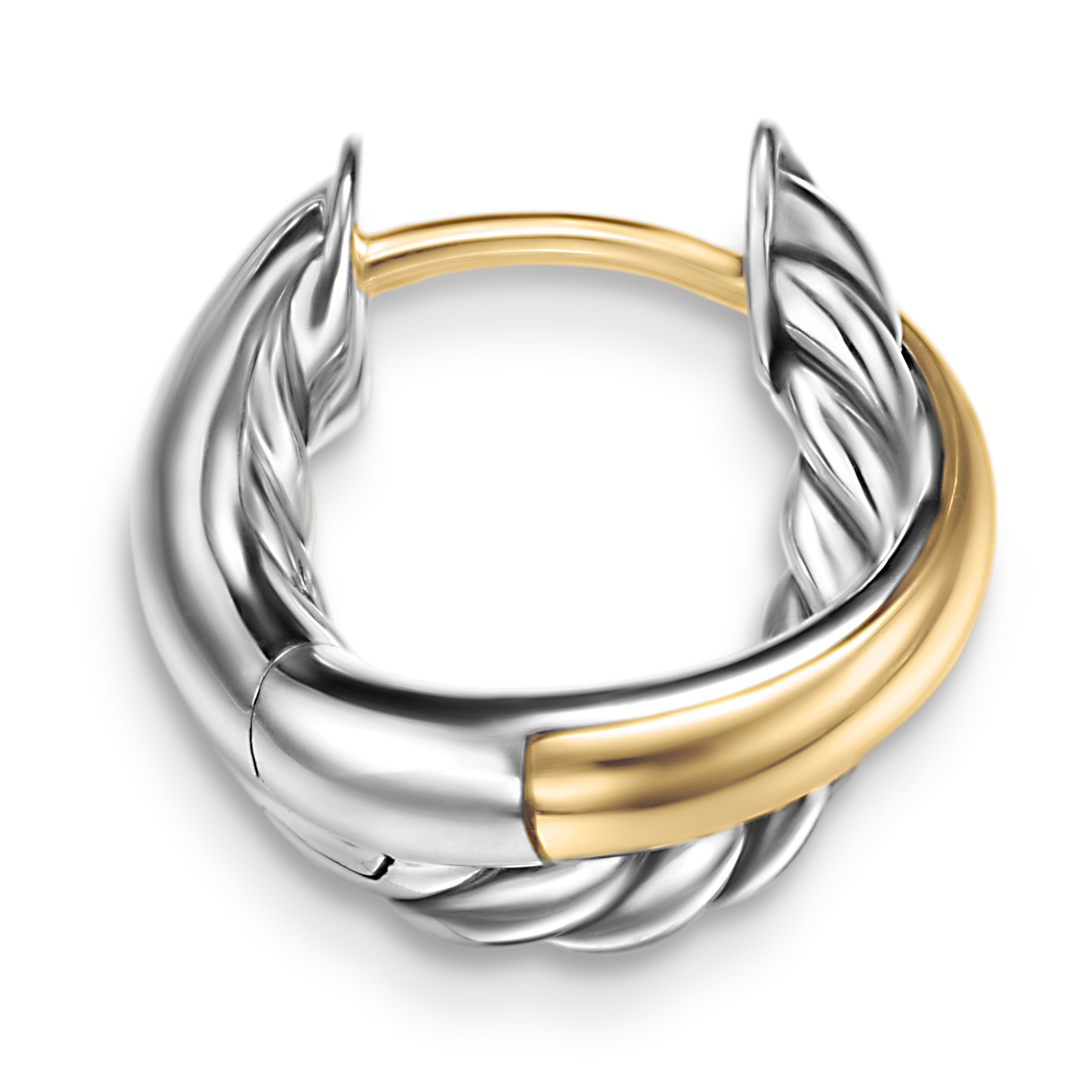 David Yurman Crossover® Collection Earring in Sterling Silver and 18k Gold
