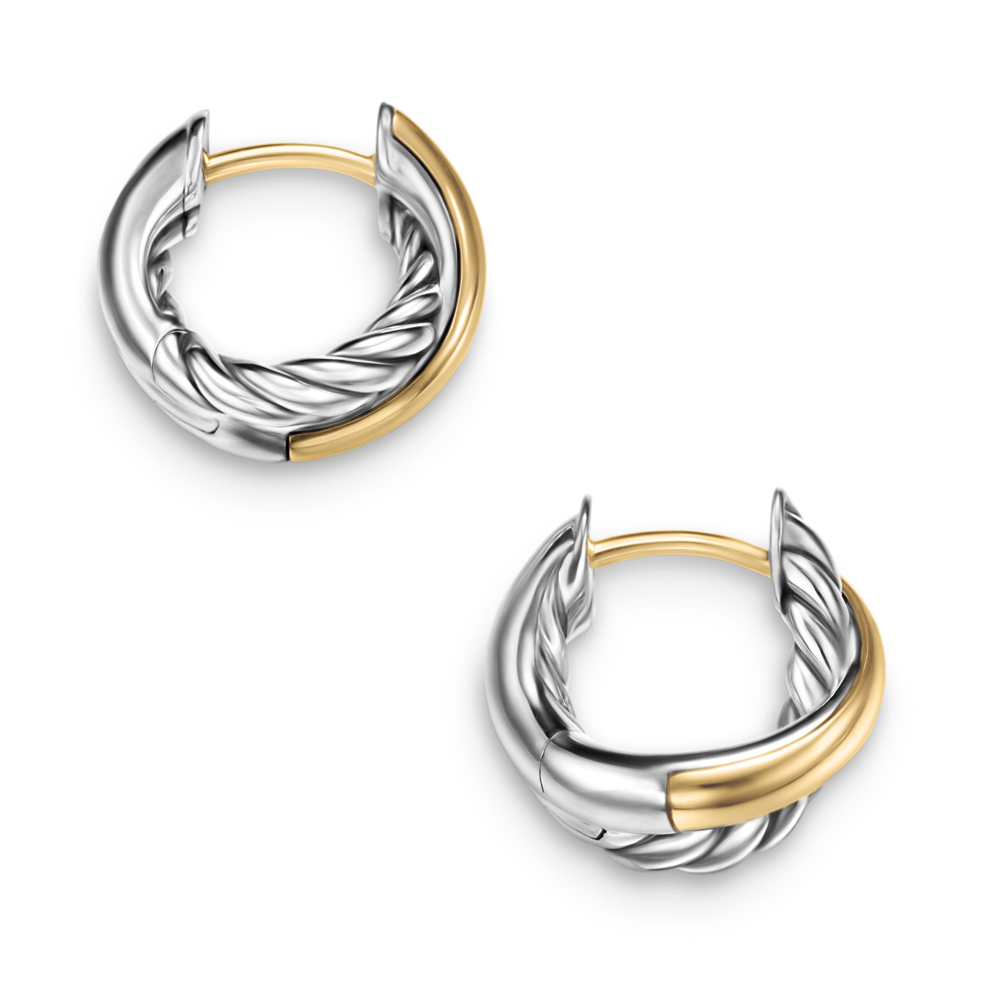 David Yurman Crossover® Collection Earring in Sterling Silver and 18k Gold