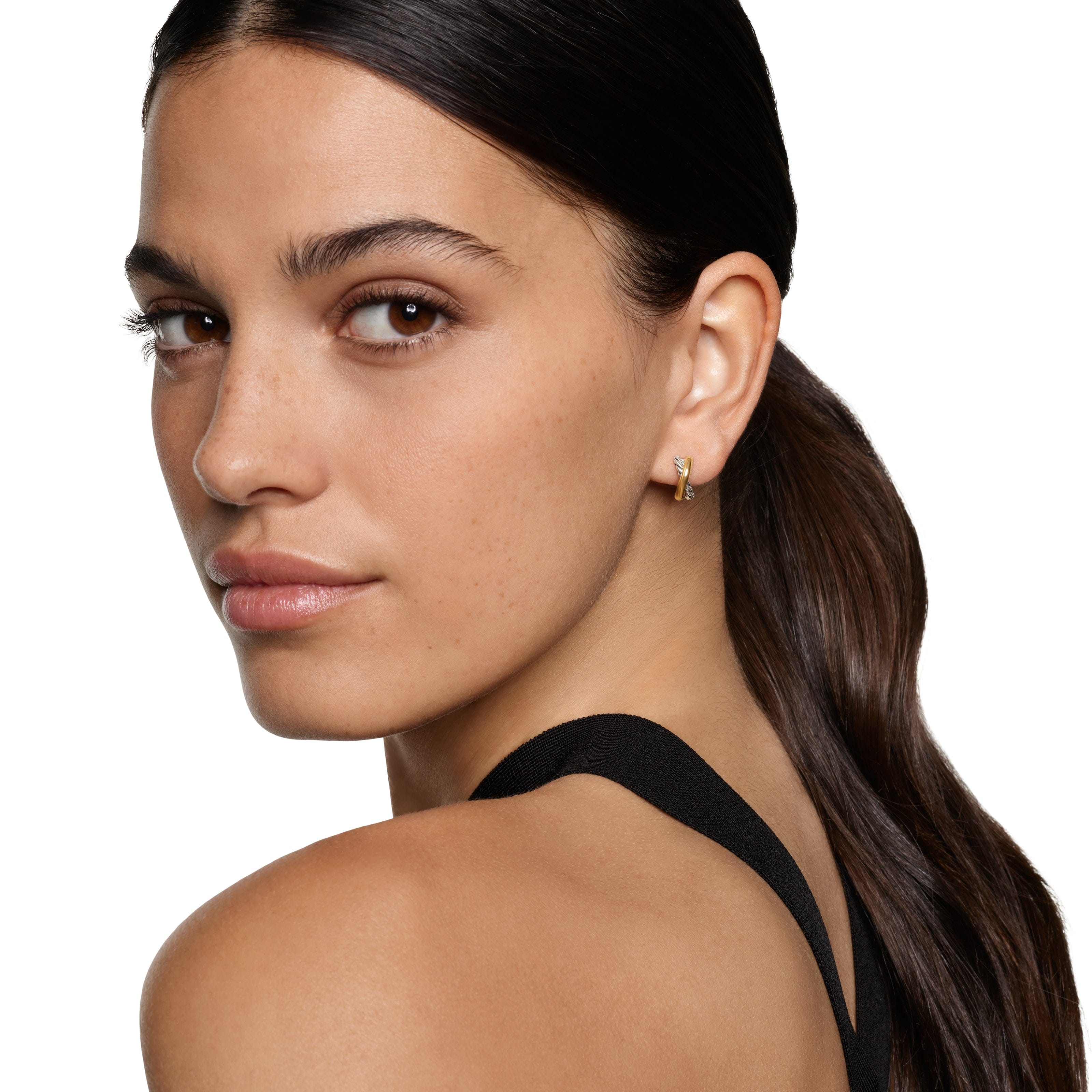 David Yurman Crossover® Collection Earring in Sterling Silver and 18k Gold