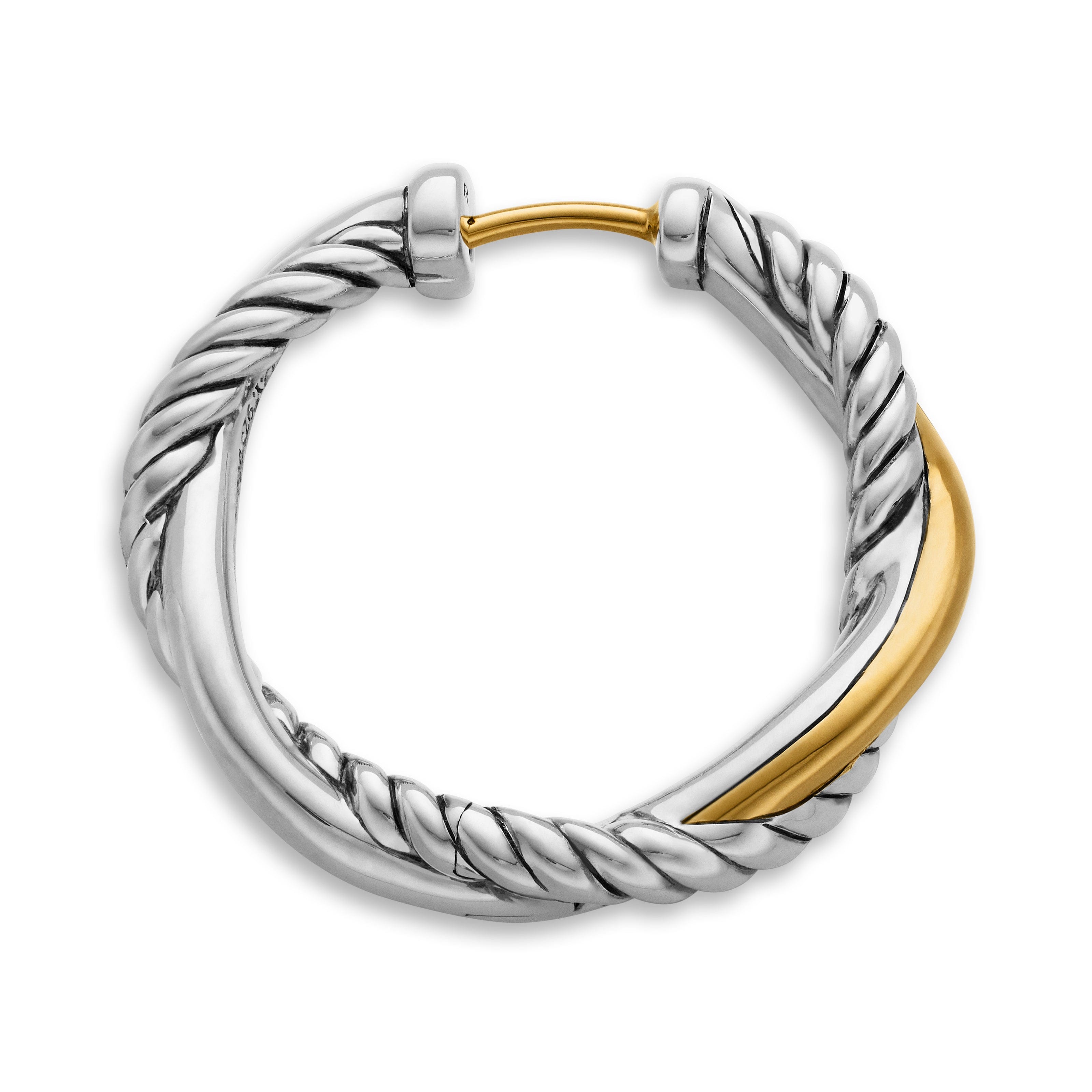 David Yurman Infinity Collection Earring in Sterling Silver and 14k Gold