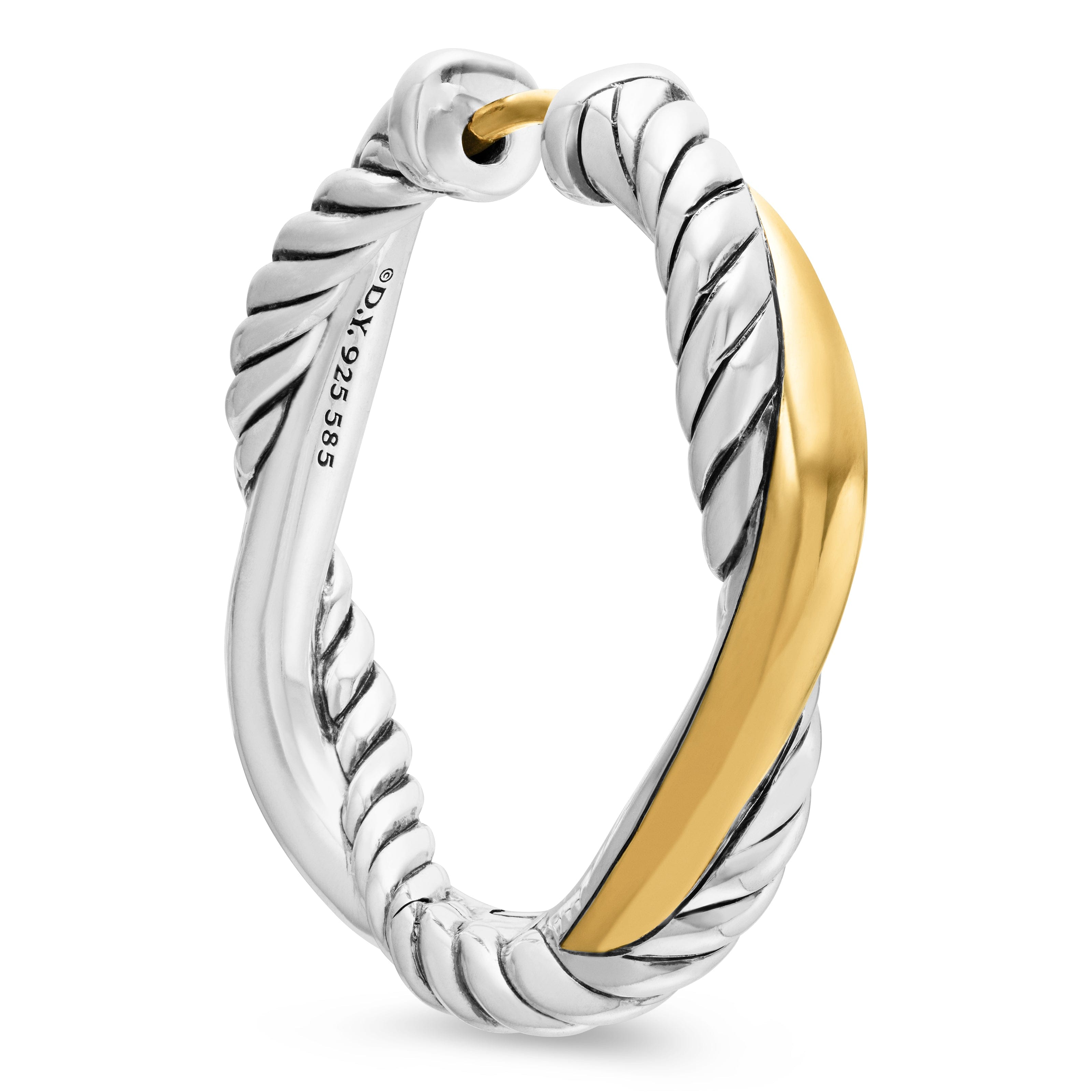 David Yurman Infinity Collection Earring in Sterling Silver and 14k Gold