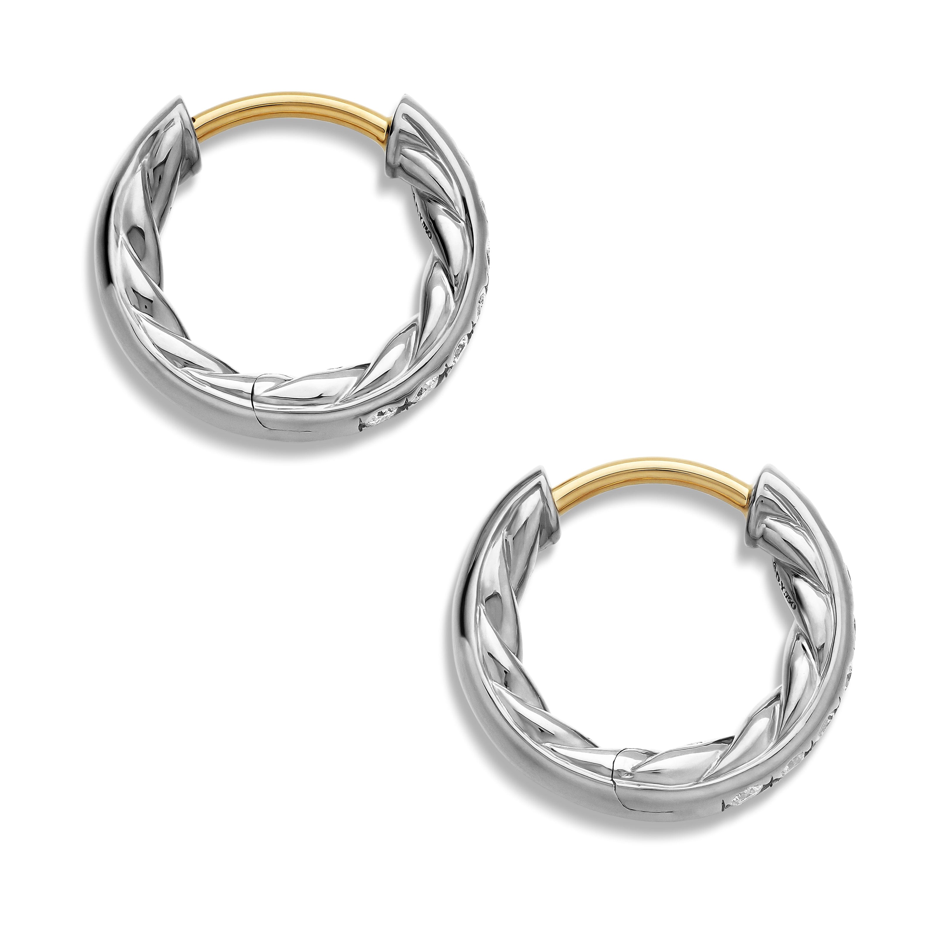 David Yurman Petite Pavé Collection Earring in Sterling Silver