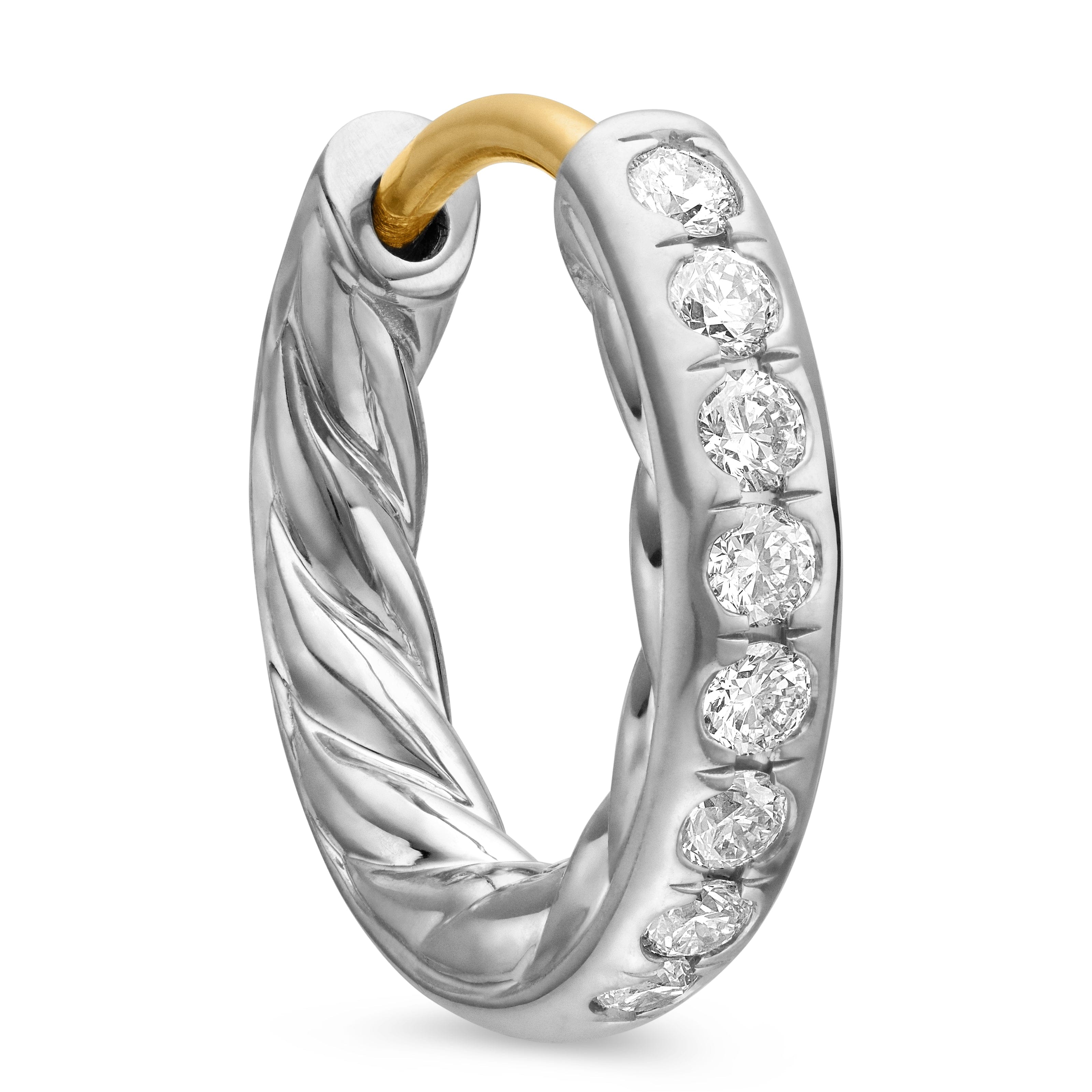 David Yurman Petite Pavé Collection Earring in Sterling Silver