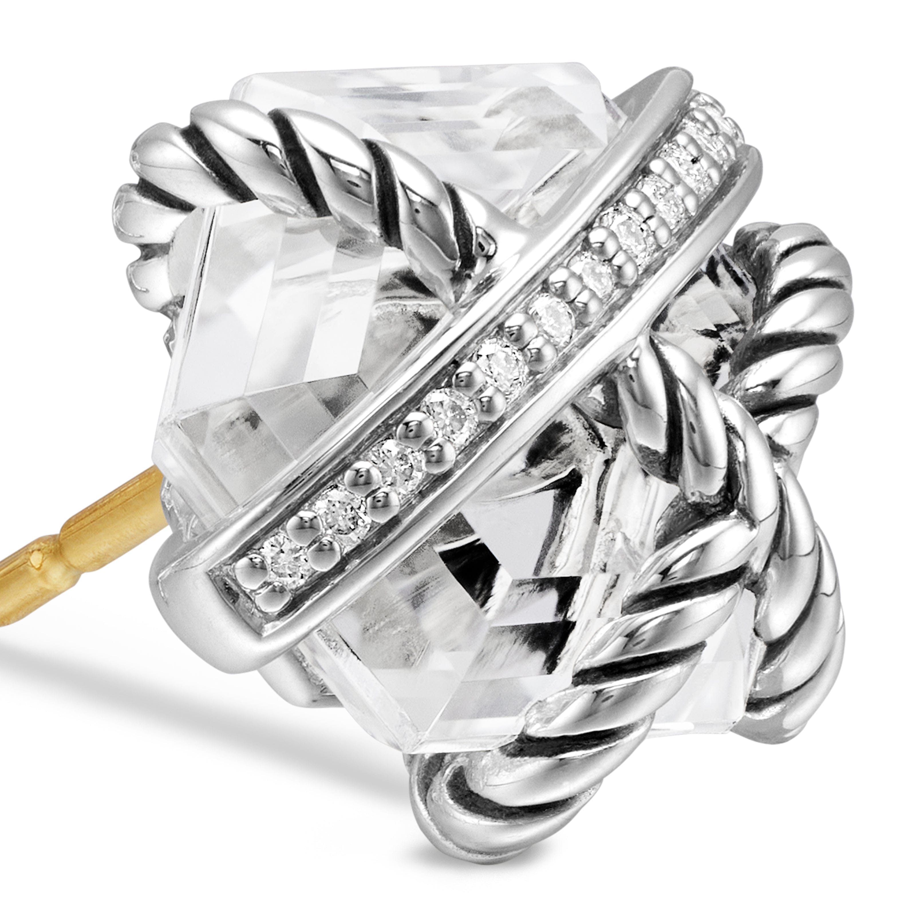 David Yurman Cable Wrap Collection Earring in Sterling Silver