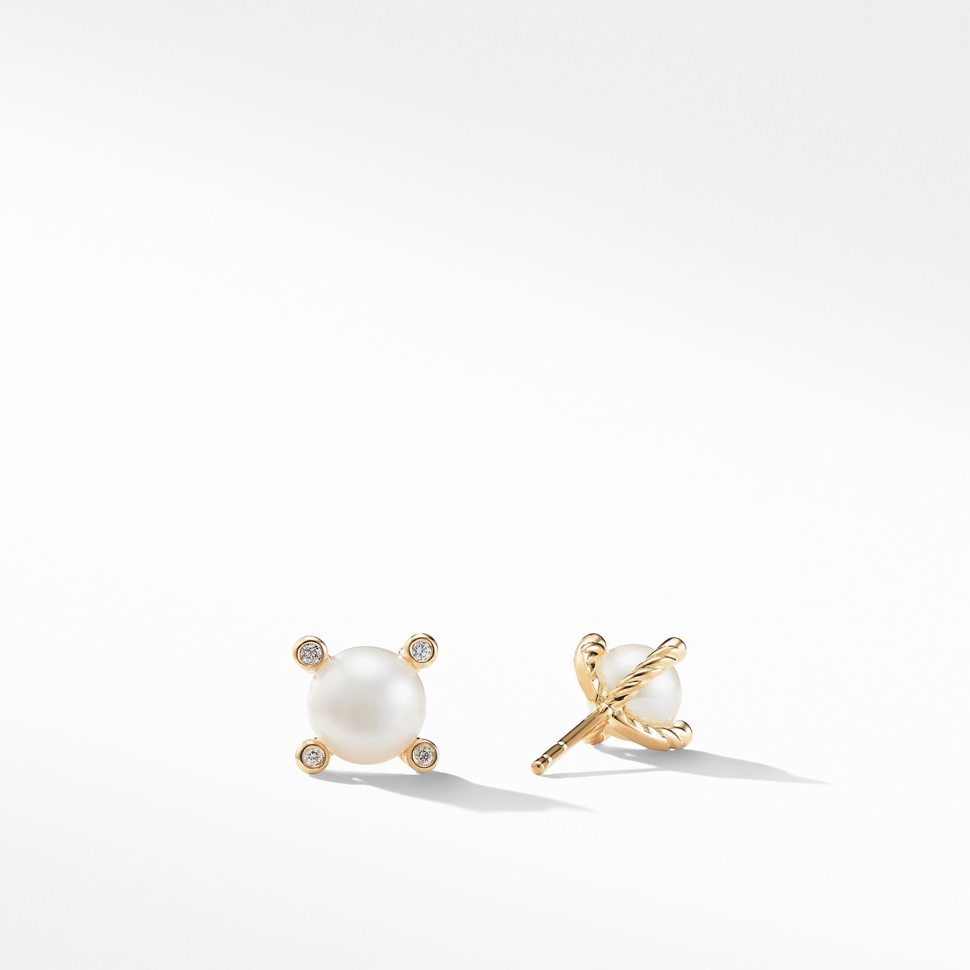 David Yurman The Pearl Collection Earring in 18 - Karat Yellow Gold