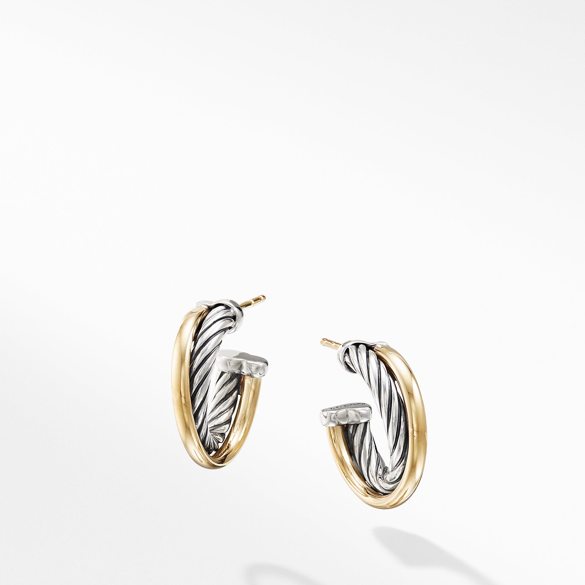 David Yurman The Crossover® Collection Earring in Silver and 18 - Karat Yellow Gold
