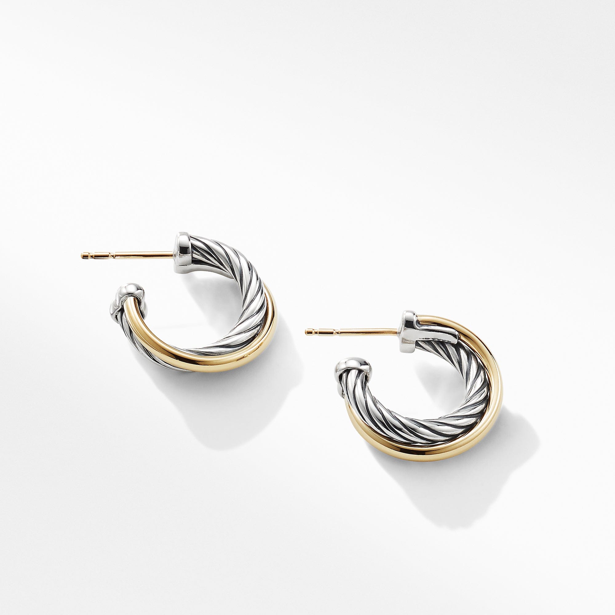David Yurman The Crossover® Collection Earring in Silver and 18 - Karat Yellow Gold