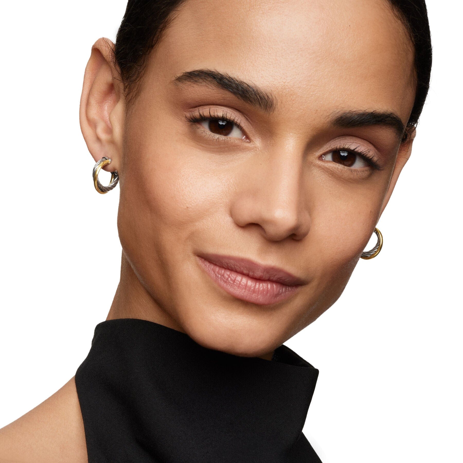 David Yurman The Crossover® Collection Earring in Silver and 18 - Karat Yellow Gold