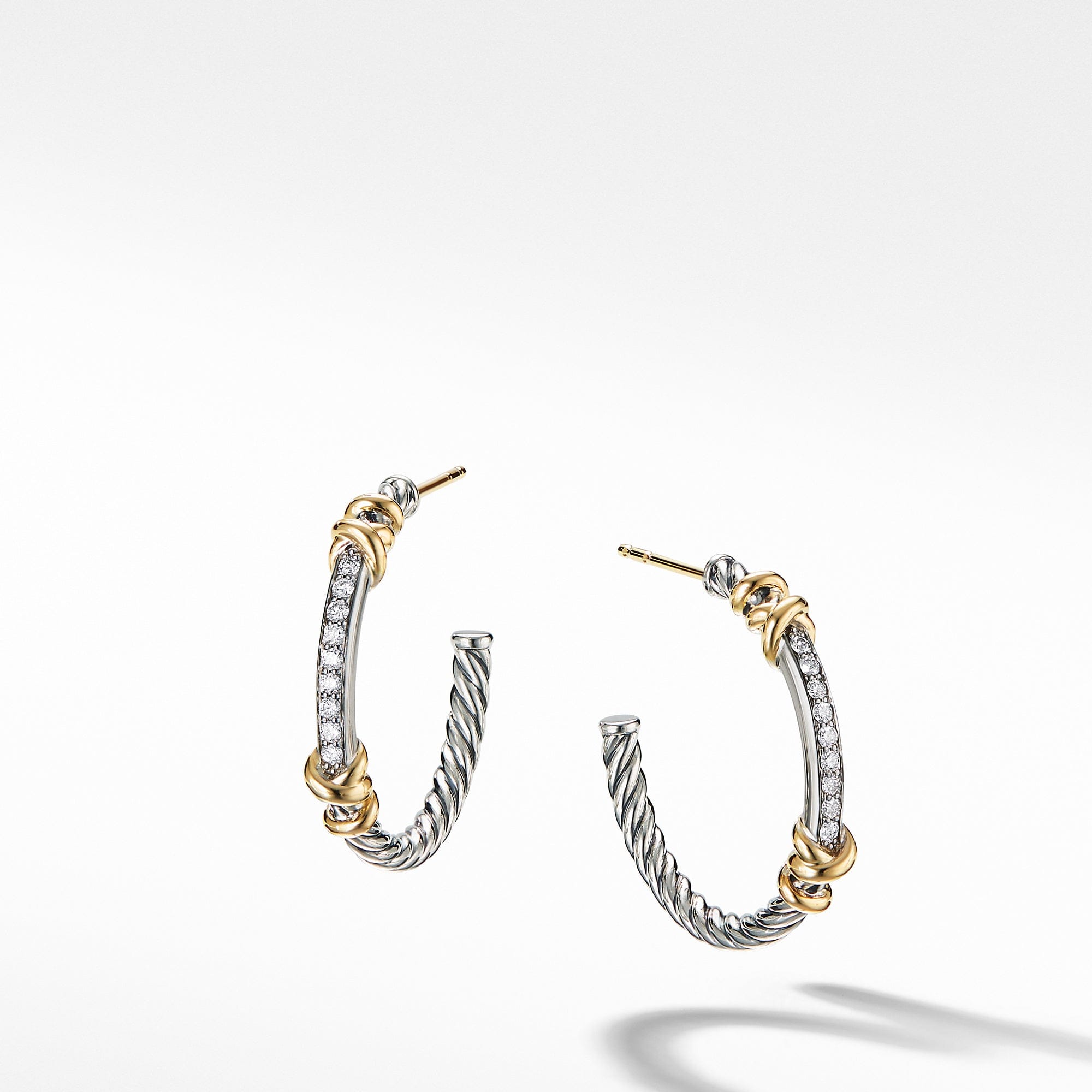David Yurman The DY Helena Collection Earring in Silver and 18 - Karat Yellow Gold
