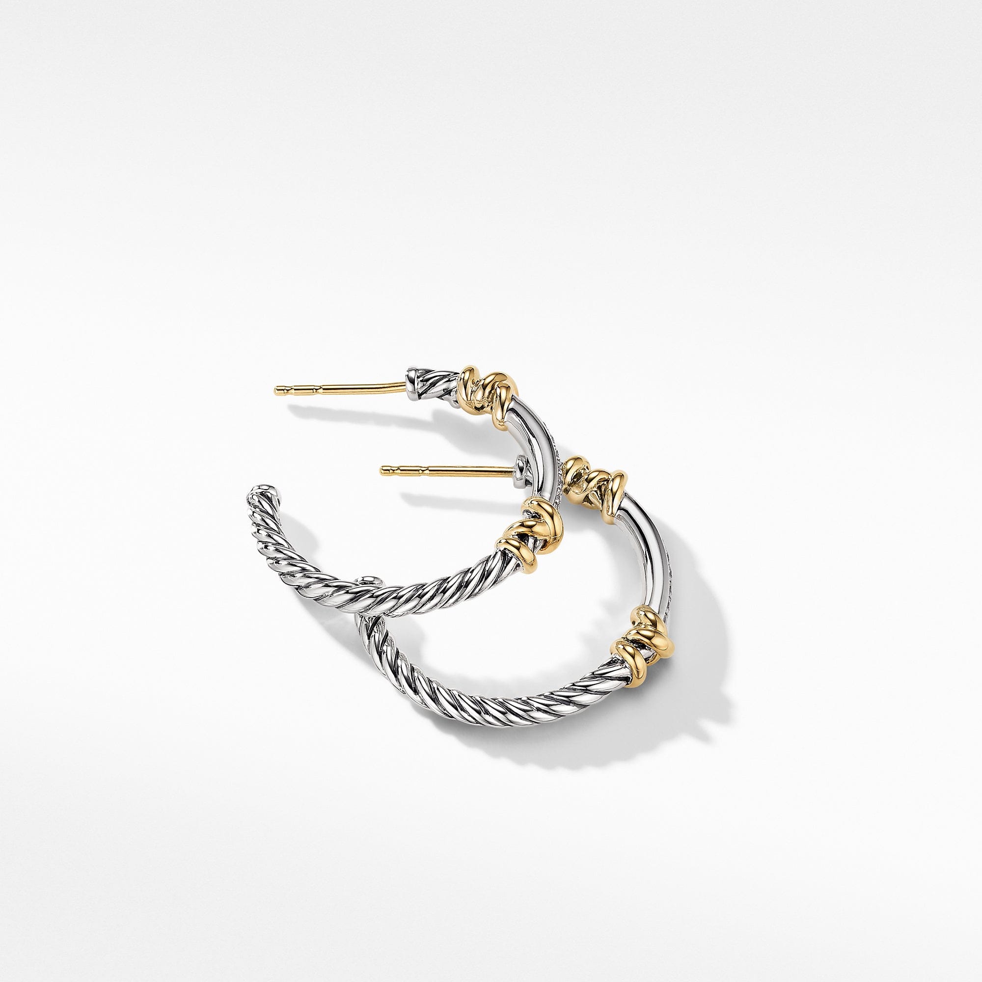 David Yurman The DY Helena Collection Earring in Silver and 18 - Karat Yellow Gold