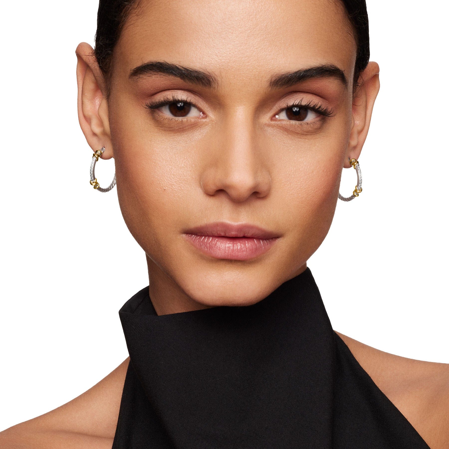 David Yurman The DY Helena Collection Earring in Silver and 18 - Karat Yellow Gold