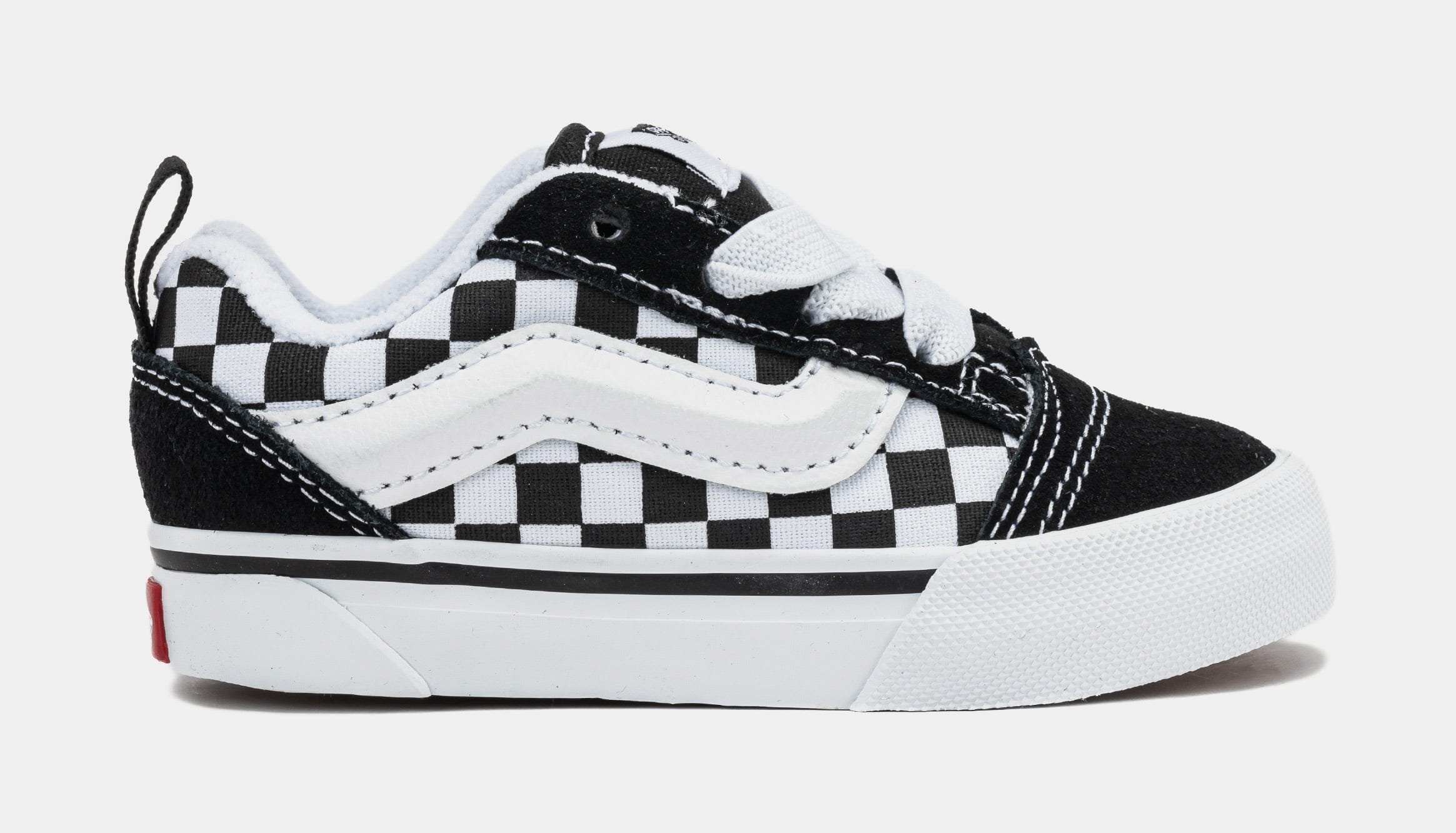 Vans Knu Skool Elastic Infant Toddler Skate Shoes (Black/White)